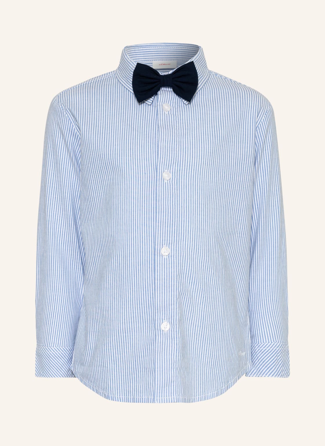 Image of S.Oliver Red Hemd Slim Fit Mit Abnehmbarer Fliege blau