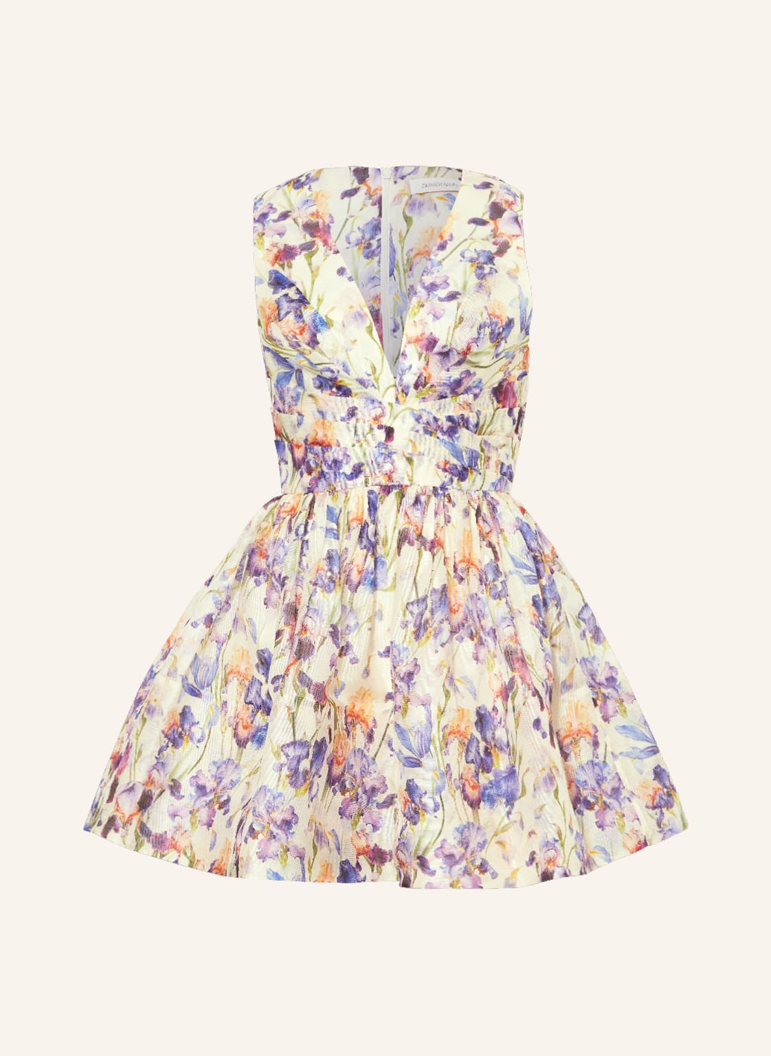 Image of Zimmermann Kleid Tama Mit Leinen Und Seide rosa