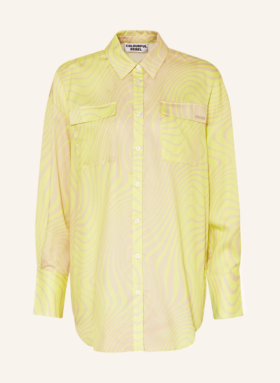 Image of Colourful Rebel Oversized-Hemdbluse Tatum gelb