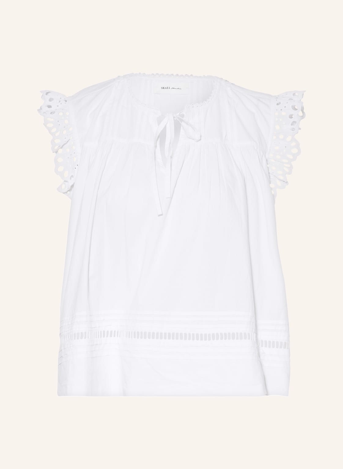 Image of Skall Studio Blusentop Asha Mit Lochspitze weiss