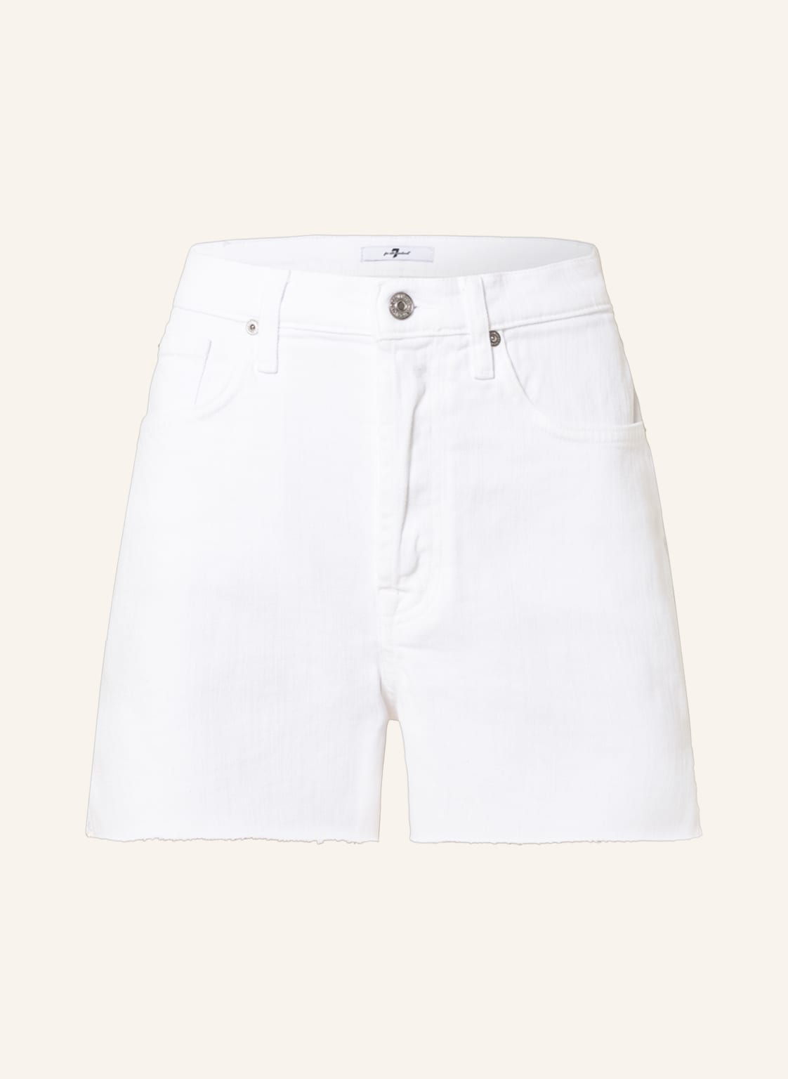 Image of 7 For All Mankind Jeansshorts weiss