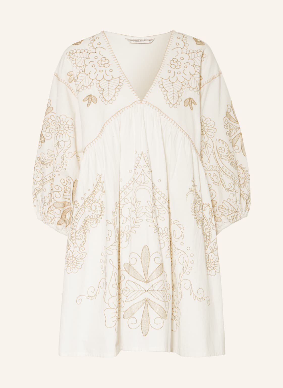 Image of Summum Woman Kleid Mit 3/4-Arm Und Glitzergarn weiss