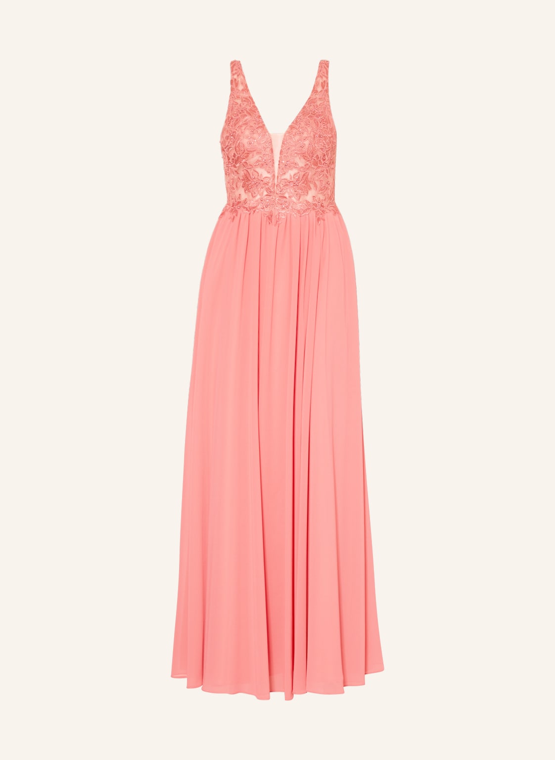 Image of Laona Abendkleid Mit Spitze Und Schmucksteinen rosa