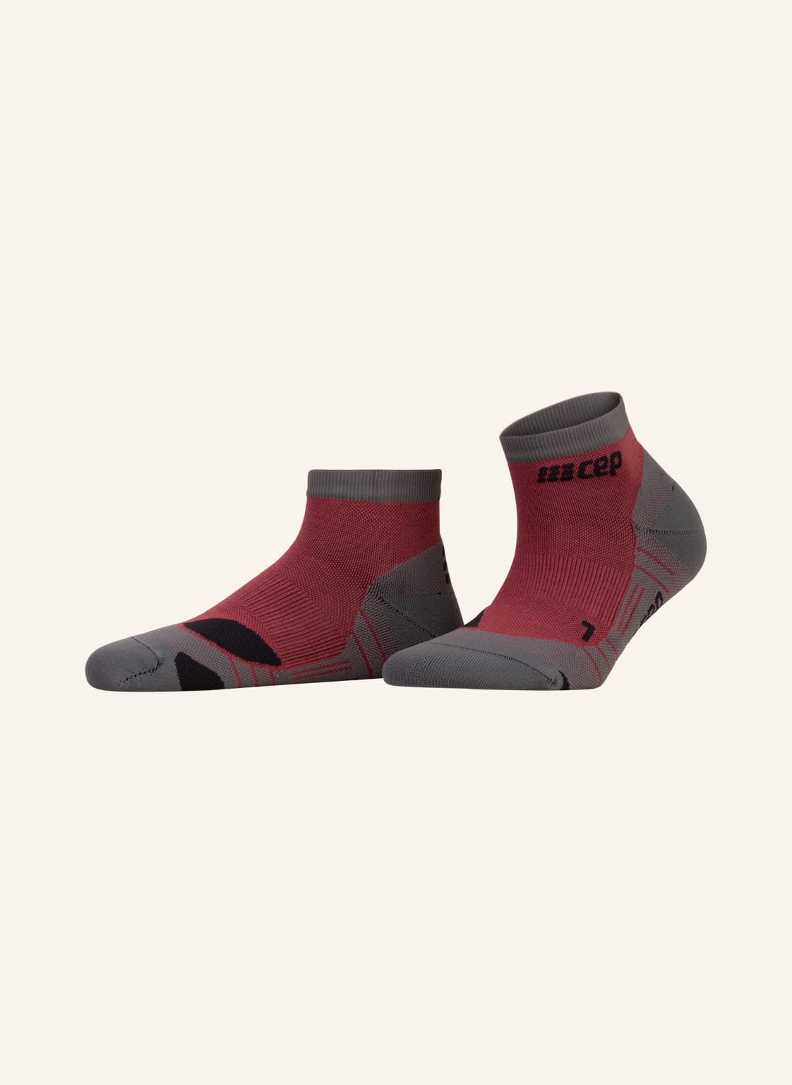 Image of Cep Trekking-Socken Light Merino Compression - Low Cut rot
