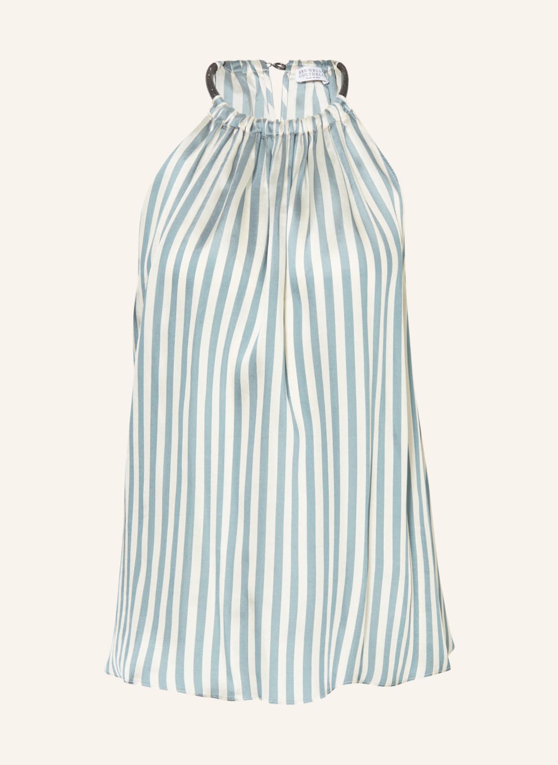 Image of Brunello Cucinelli Top Mit Schmucksteinen blau