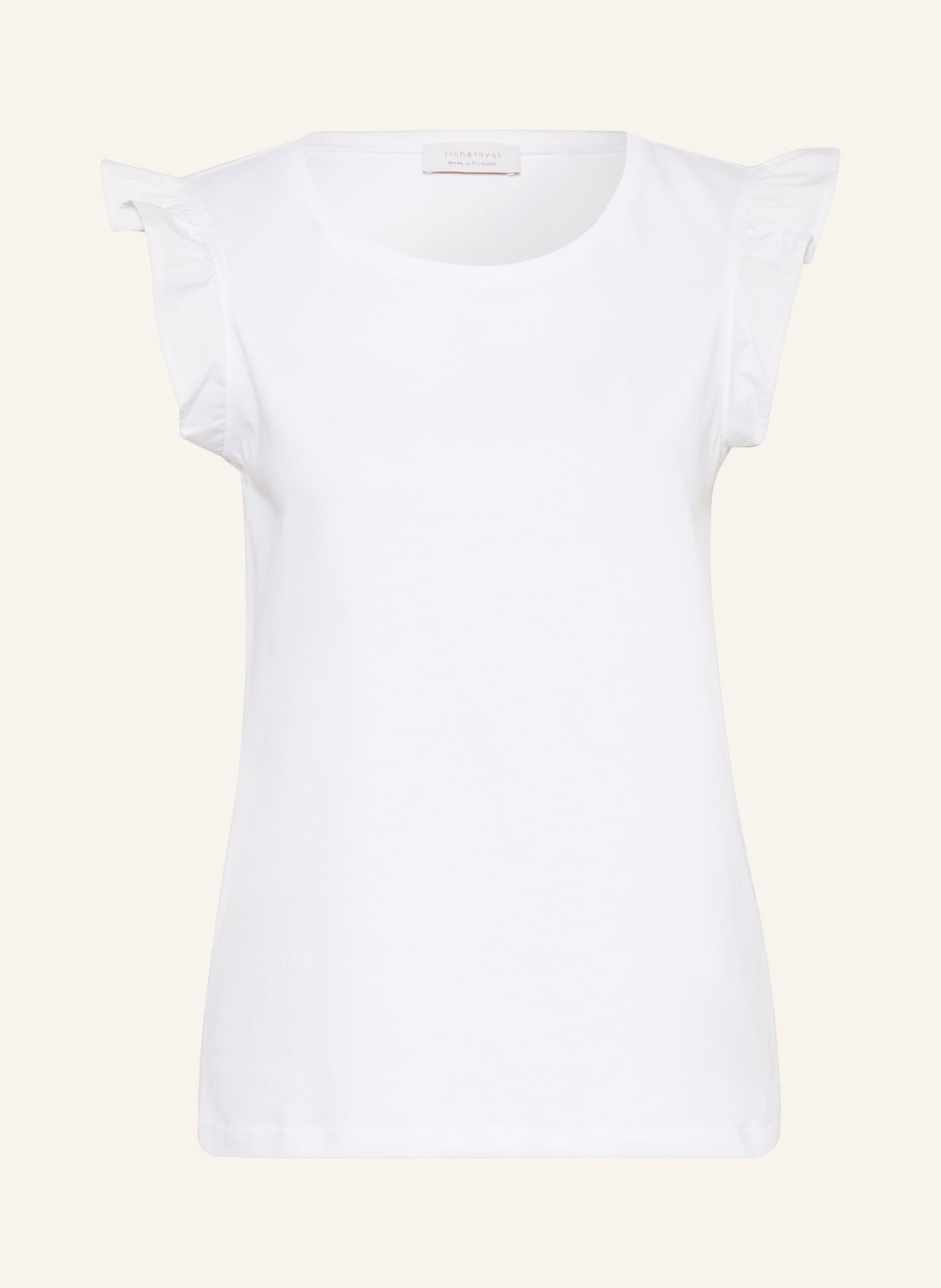 Image of Rich&Royal Top Mit Rüschen weiss