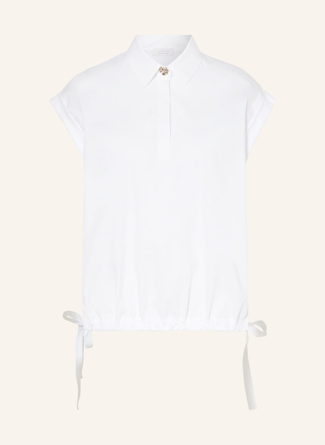 Image of Rich&Royal Blusentop Im Materialmix weiss