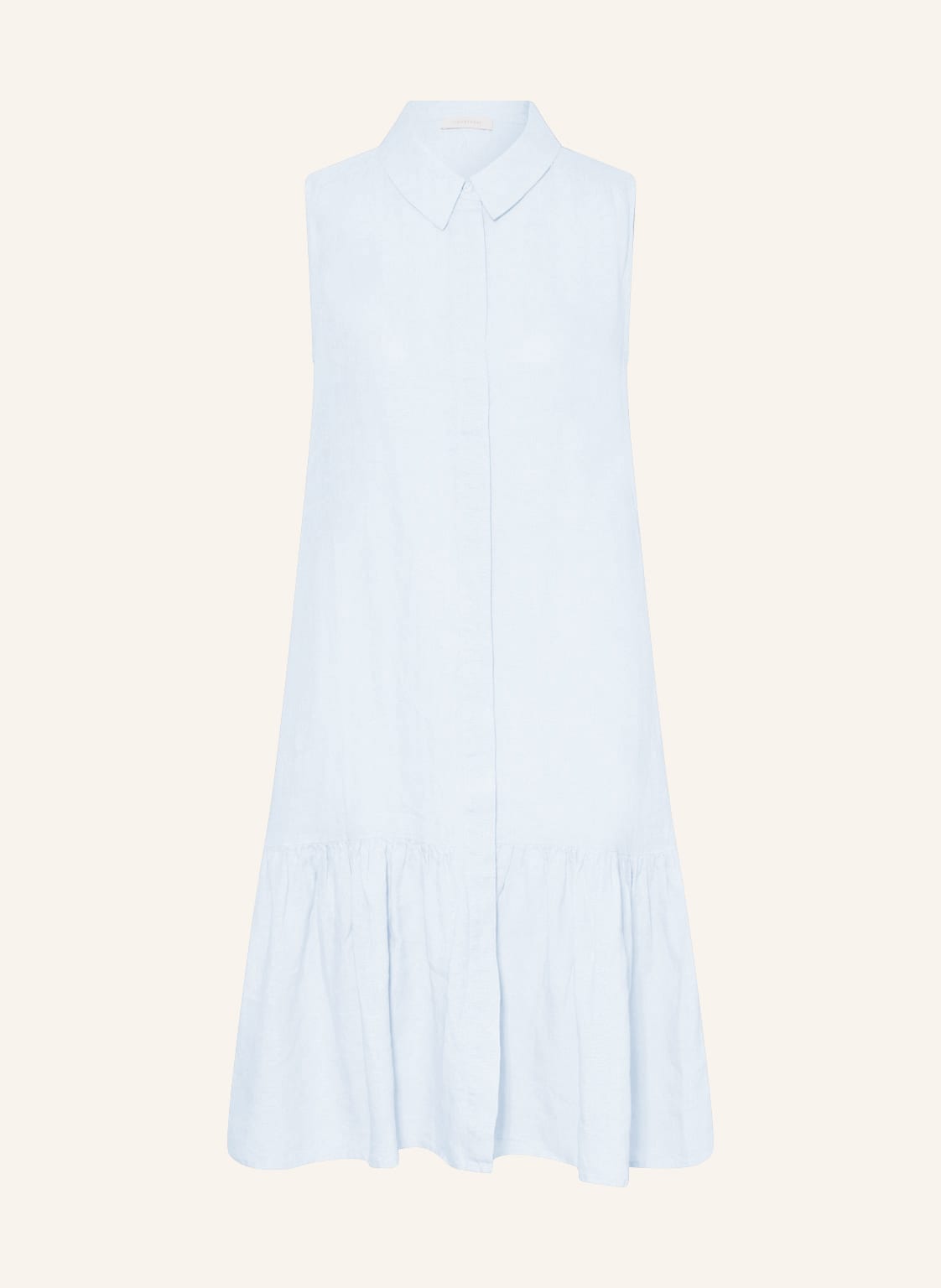 Image of Rich&Royal Hemdblusenkleid Aus Leinen blau