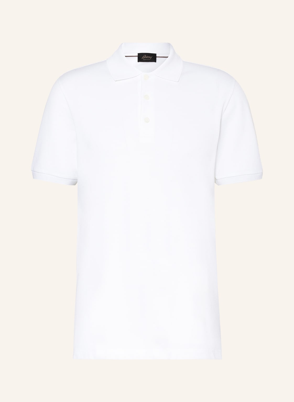 Image of Brioni Piqué-Poloshirt weiss