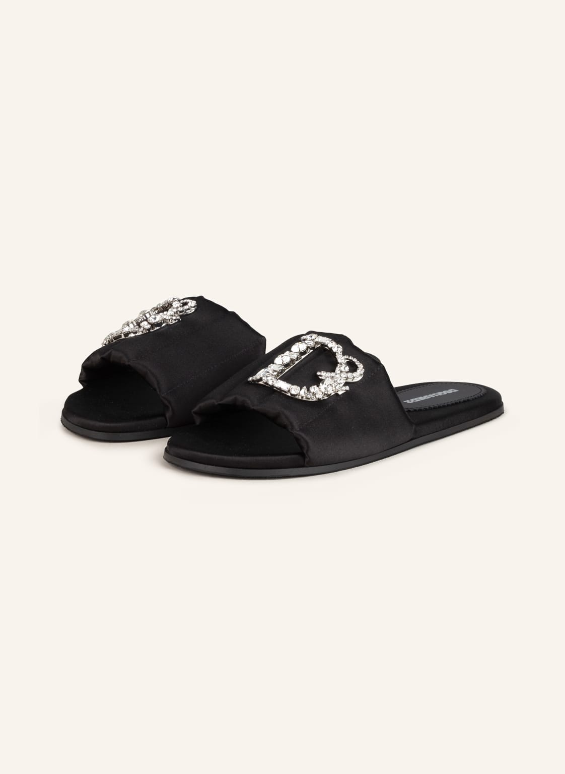 Image of dsquared2 Pantoletten Mit Schmucksteinen schwarz