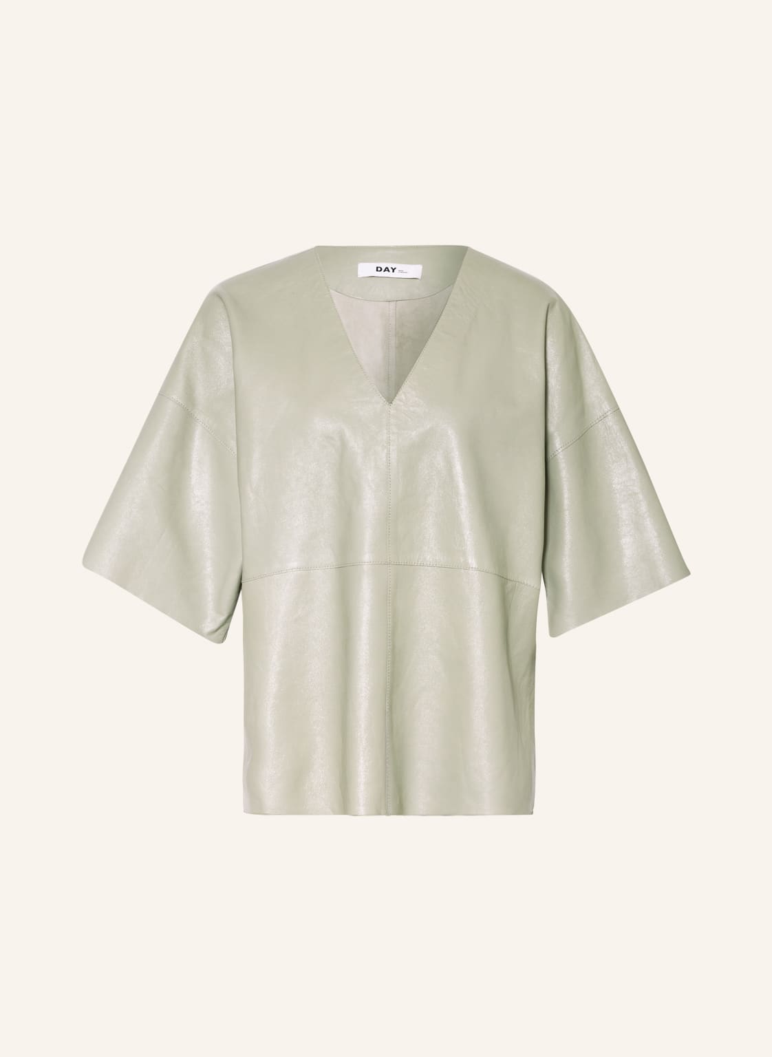 Image of Day Birger Et Mikkelsen Oversized-Shirt Ruth Aus Leder gruen