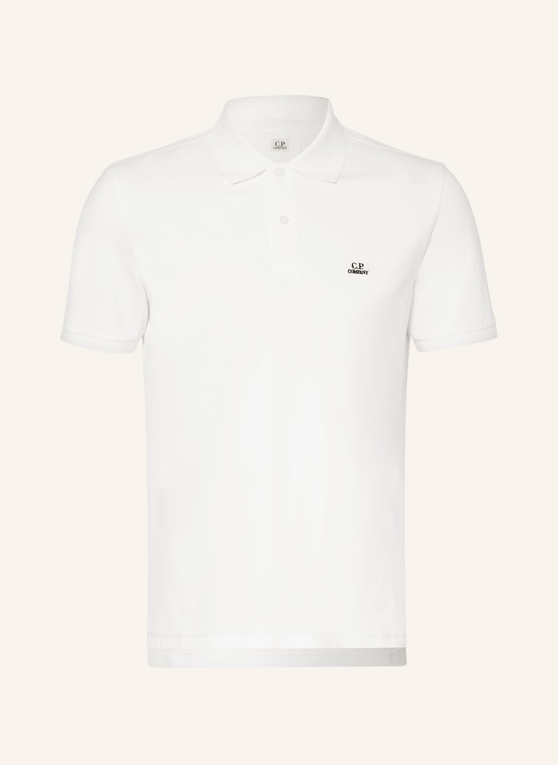 Image of C.P. Company Piqué-Poloshirt weiss