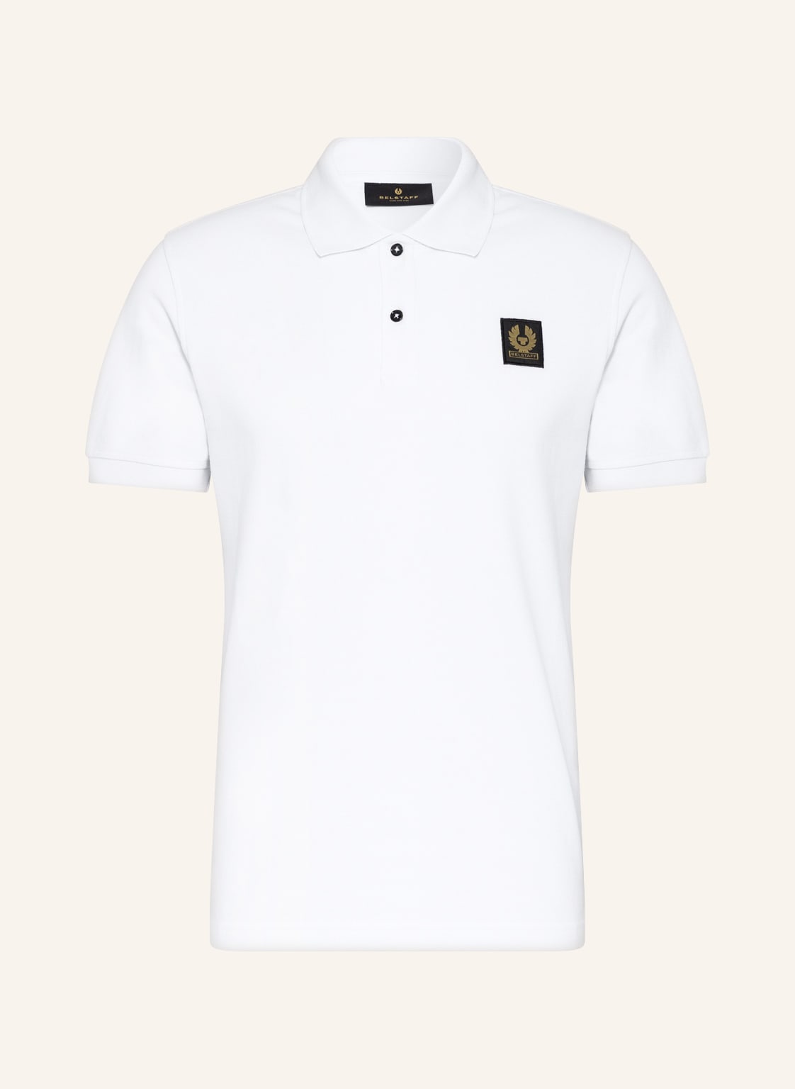 Image of Belstaff Piqué-Poloshirt weiss