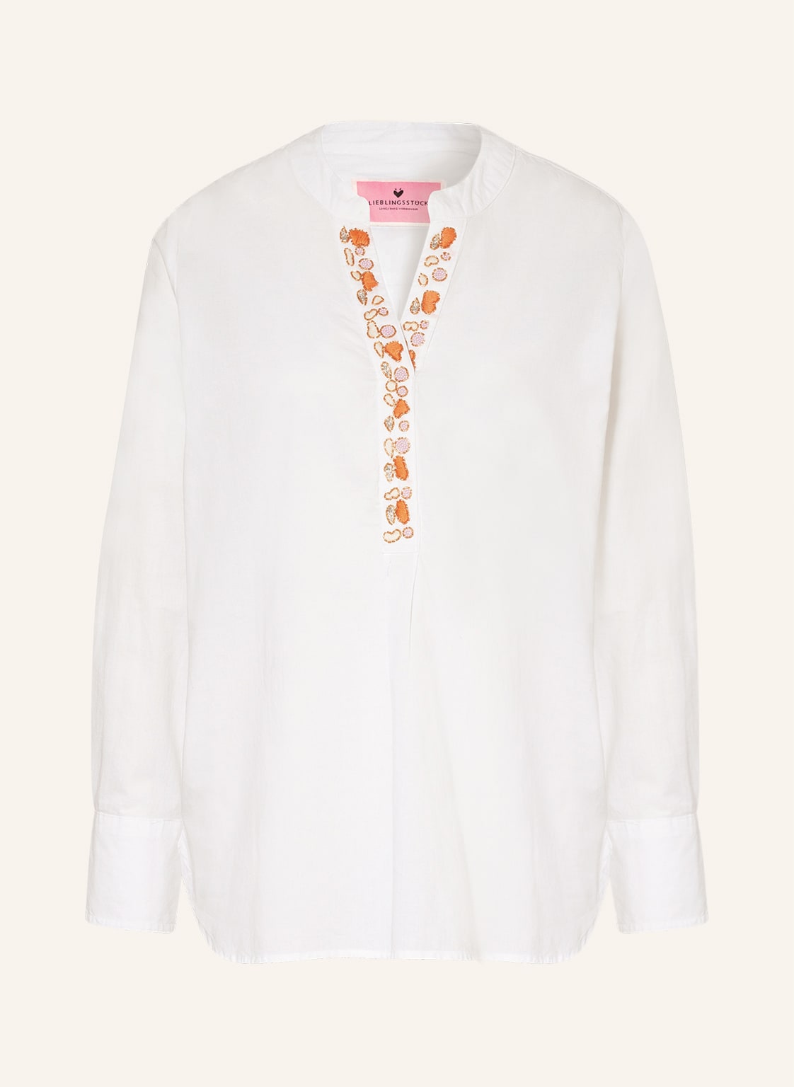 Image of Lieblingsstück Bluse Robikal Mit Schmuckperlen weiss