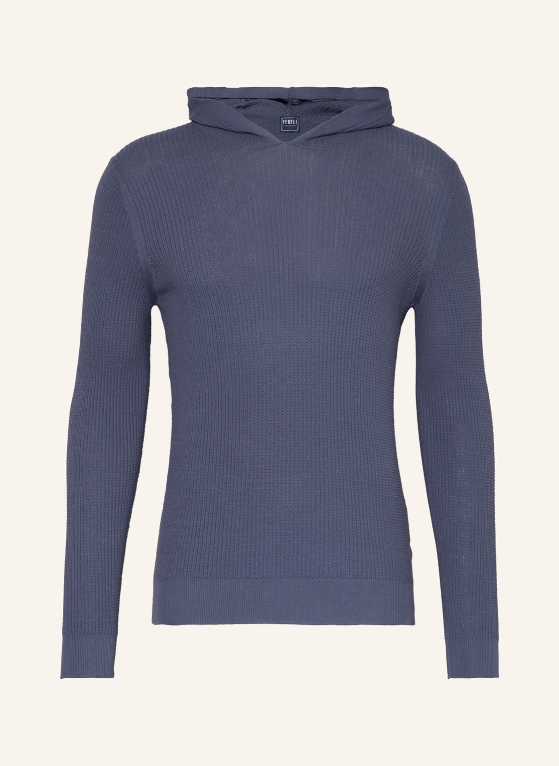 Image of Fedeli Strick-Hoodie blau