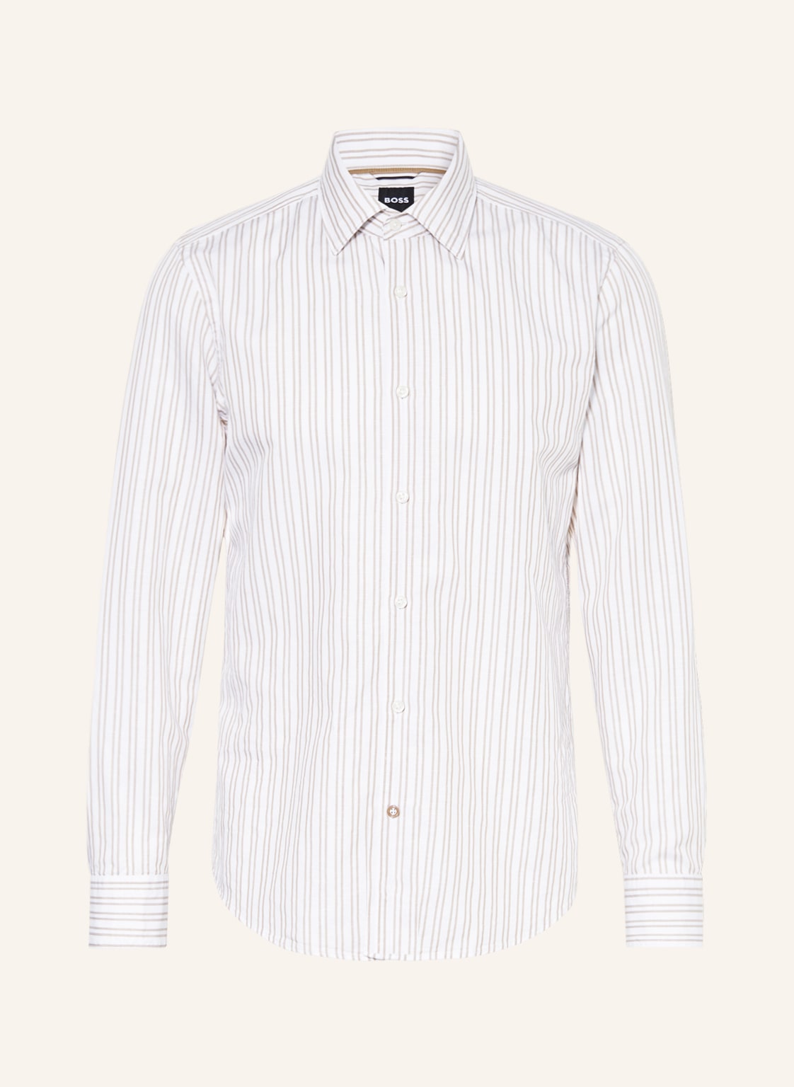 Image of Boss Hemd Hal Casual Fit Mit Leinen beige