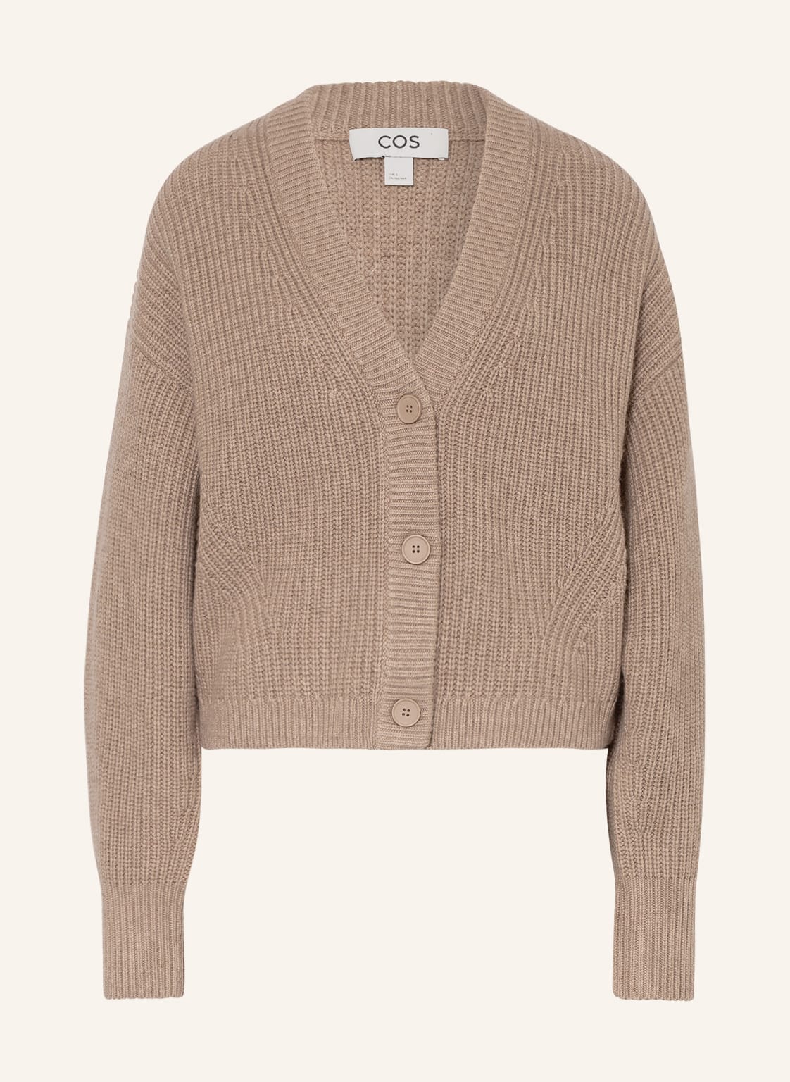 Image of Cos Strickjacke Mit Cashmere beige