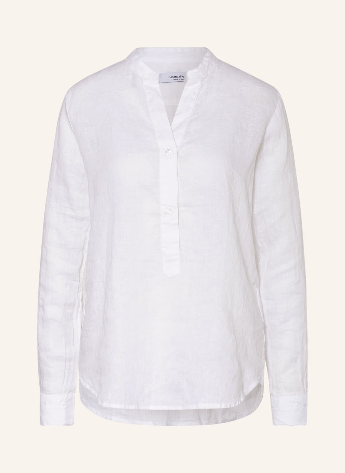 Image of Rossana Diva Blusenshirt Aus Leinen weiss