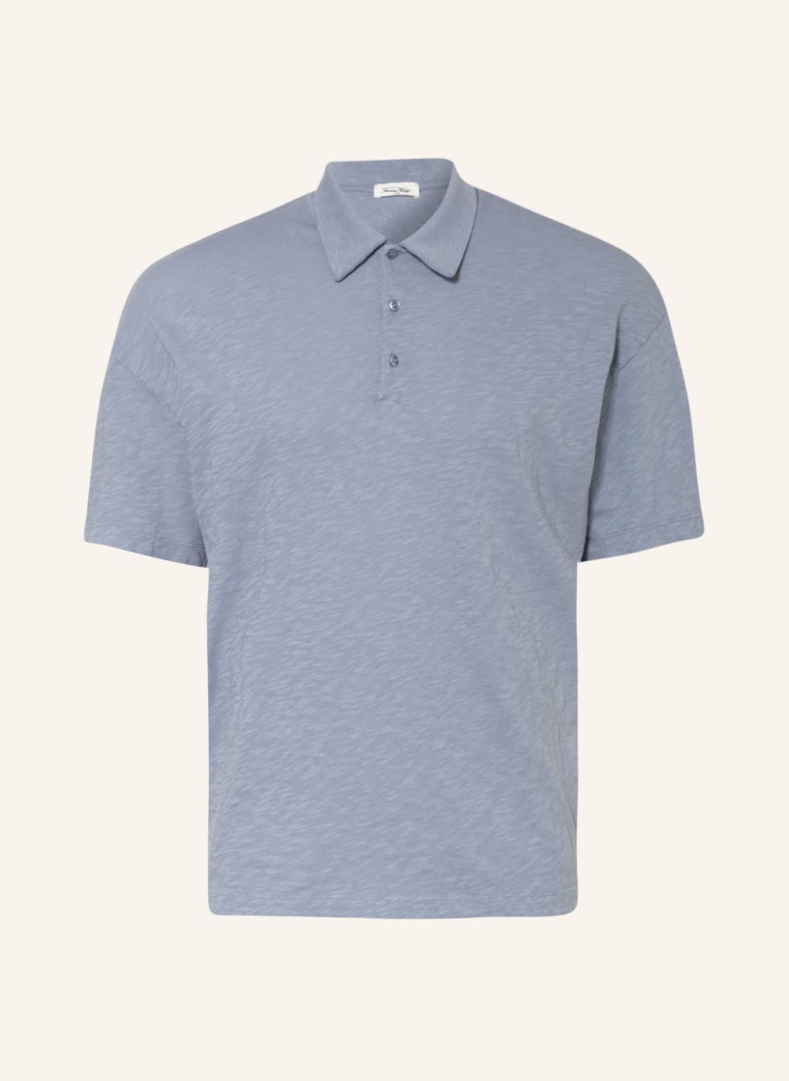 Image of American Vintage Jersey-Poloshirt Bysapick blau