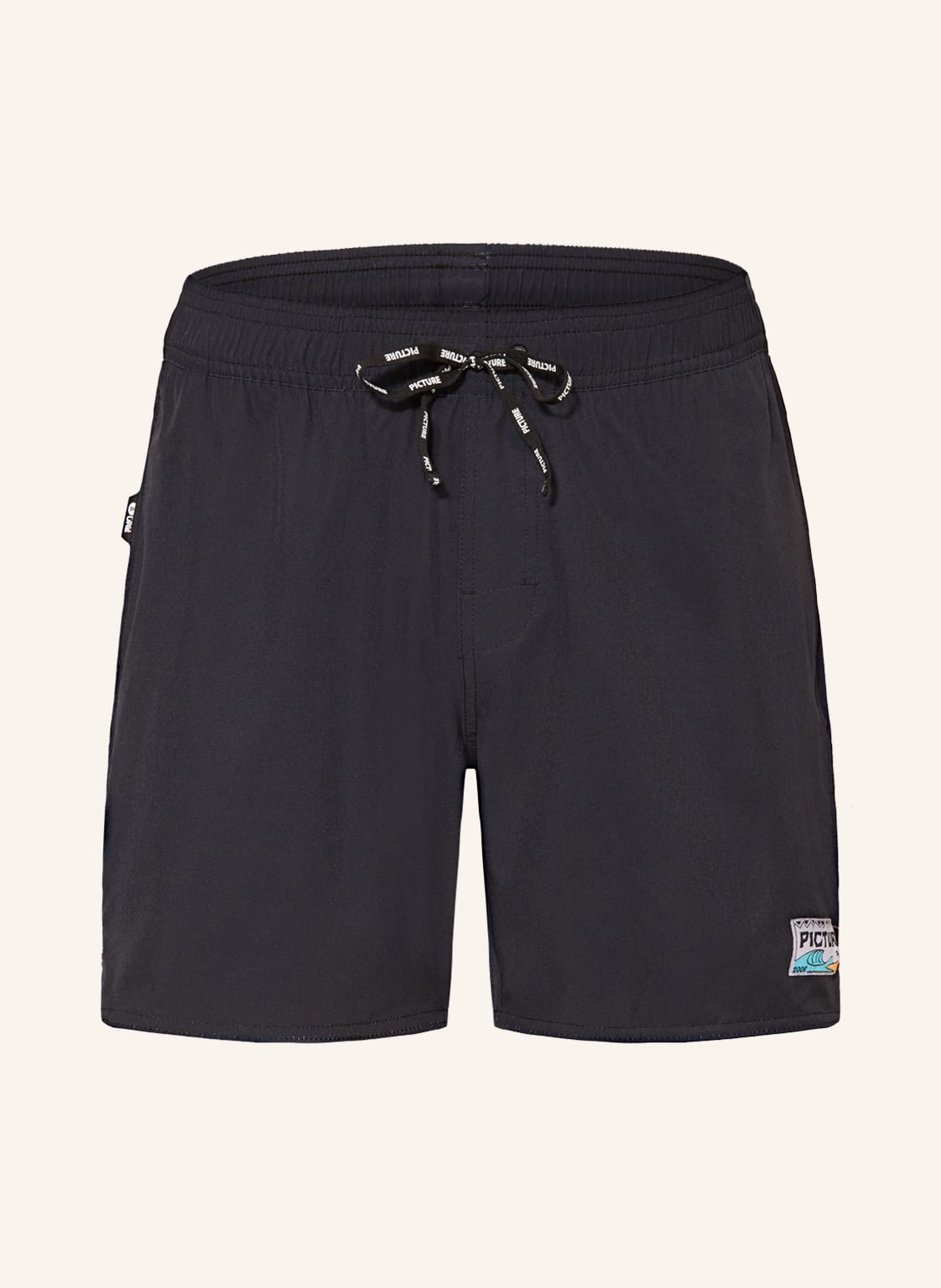 Image of Picture Badeshorts Piau Solid 15 Brds schwarz