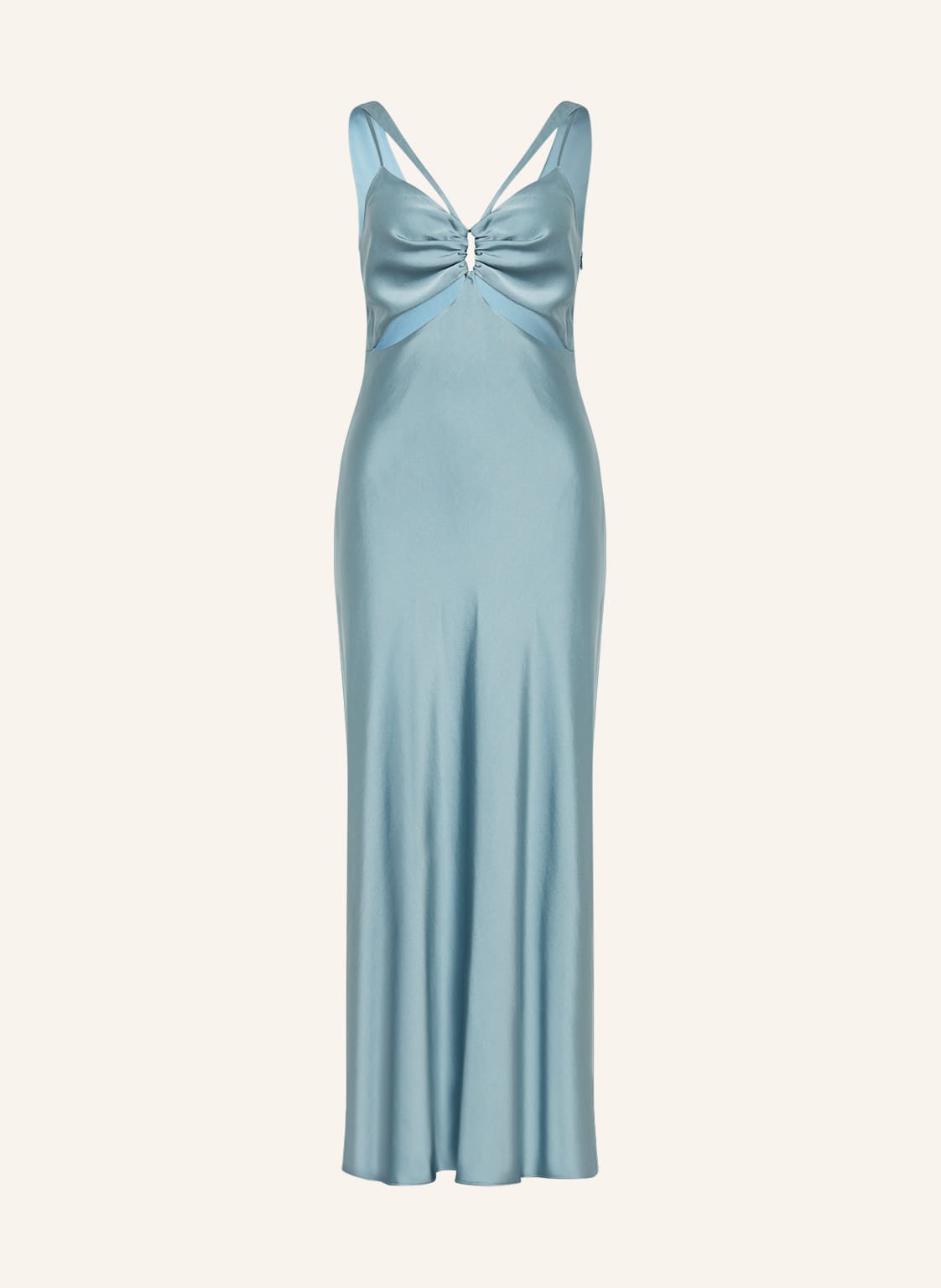 Image of Simkhai Cocktailkleid Josette Aus Satin Mit Cut-Out blau