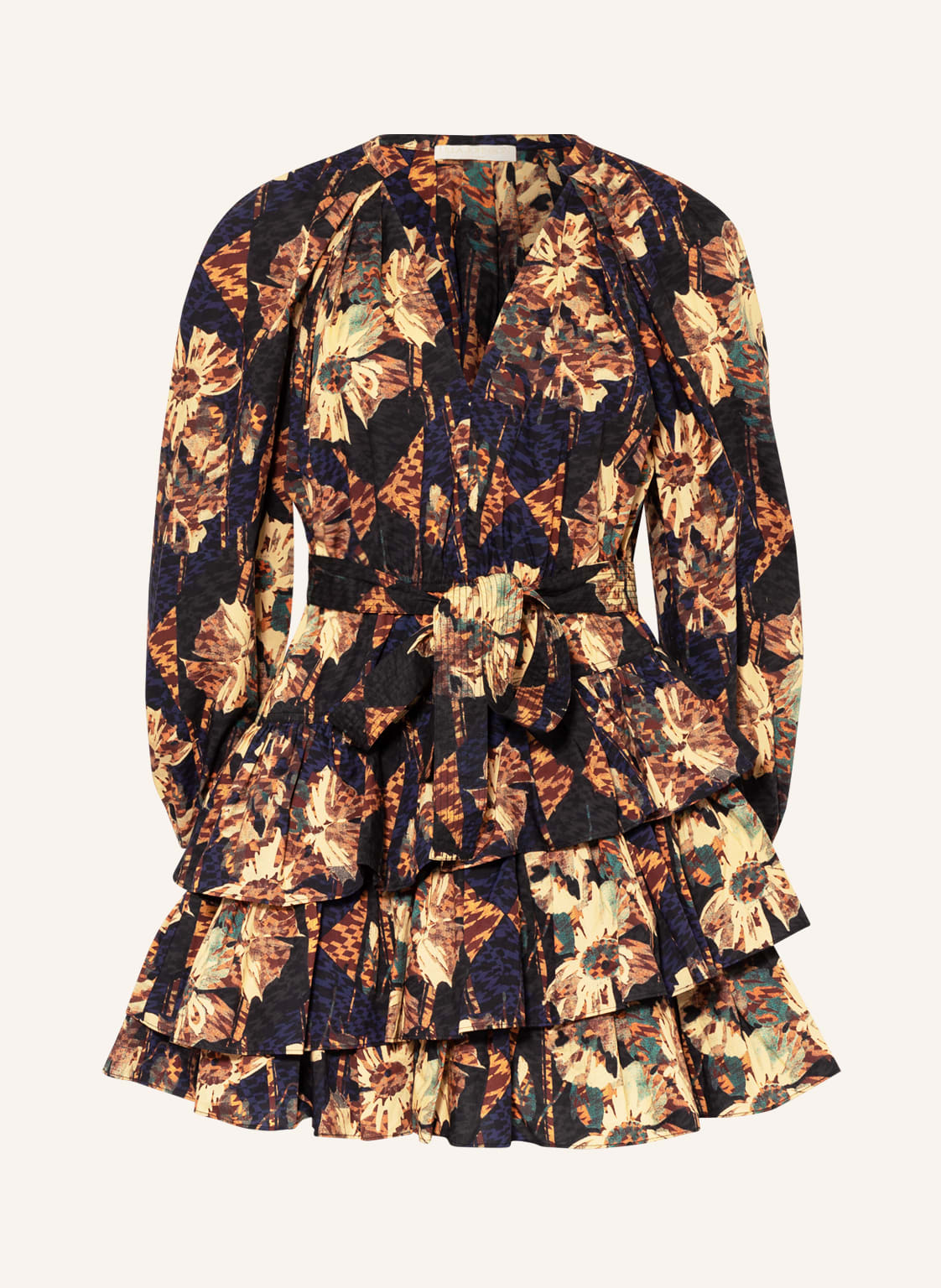 Image of Ulla Johnson Kleid Miranda Mit Rüschen braun