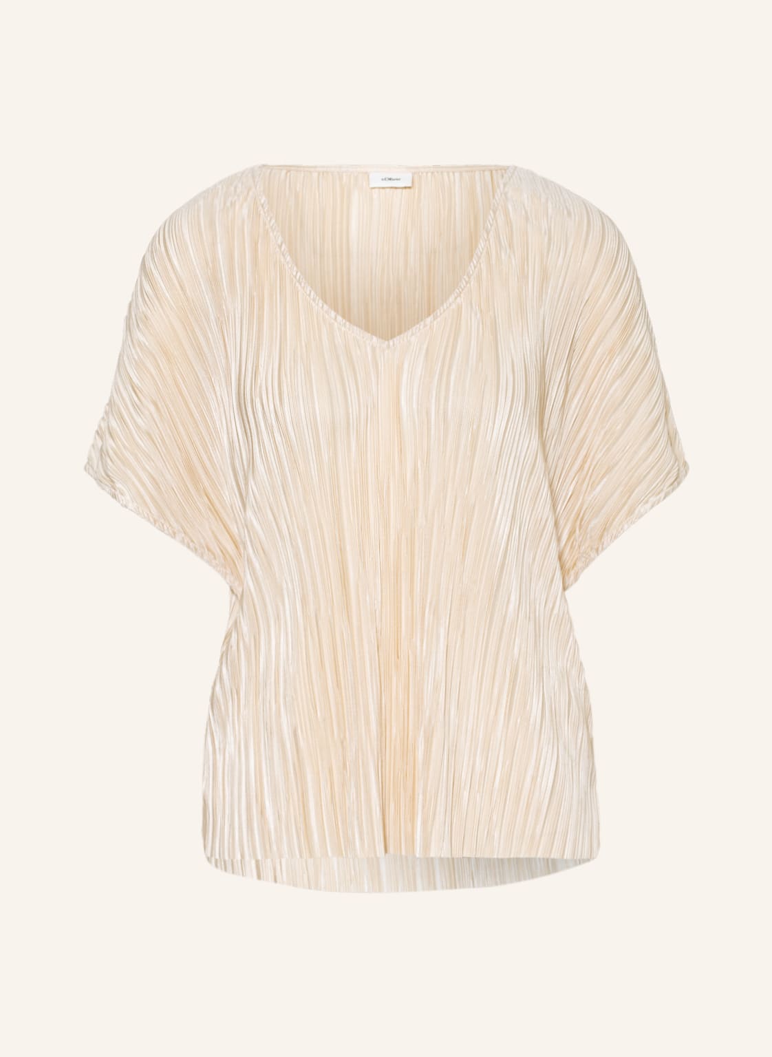 Image of S.Oliver Black Label Plissee-Blusenshirt beige