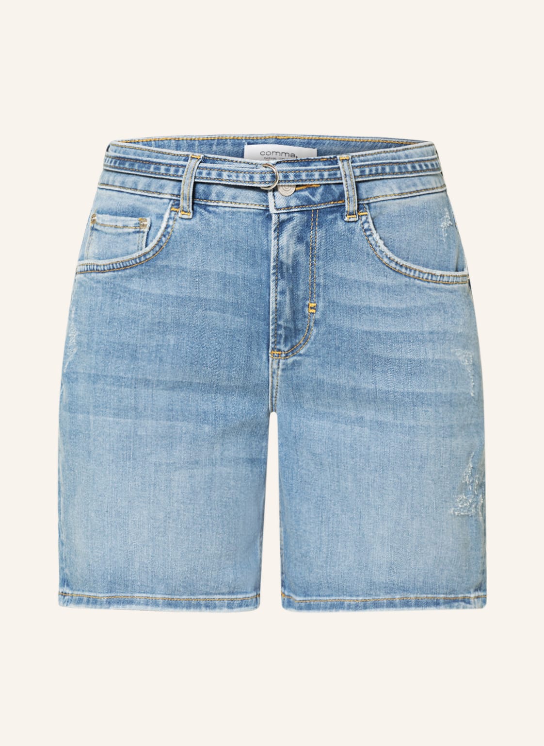 Image of Comma Casual Identity Jeansshorts blau