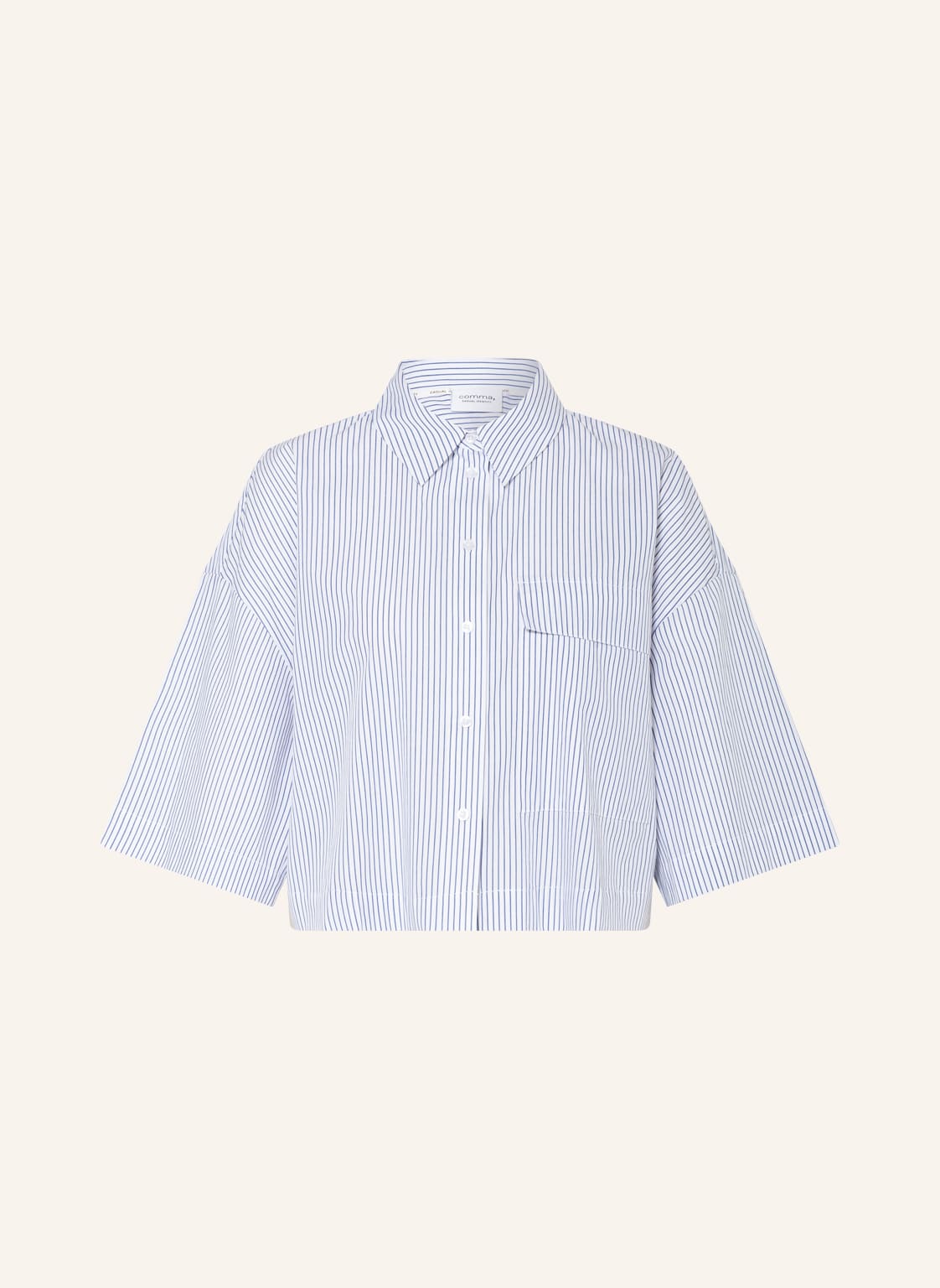 Image of Comma Casual Identity Cropped-Hemdbluse weiss