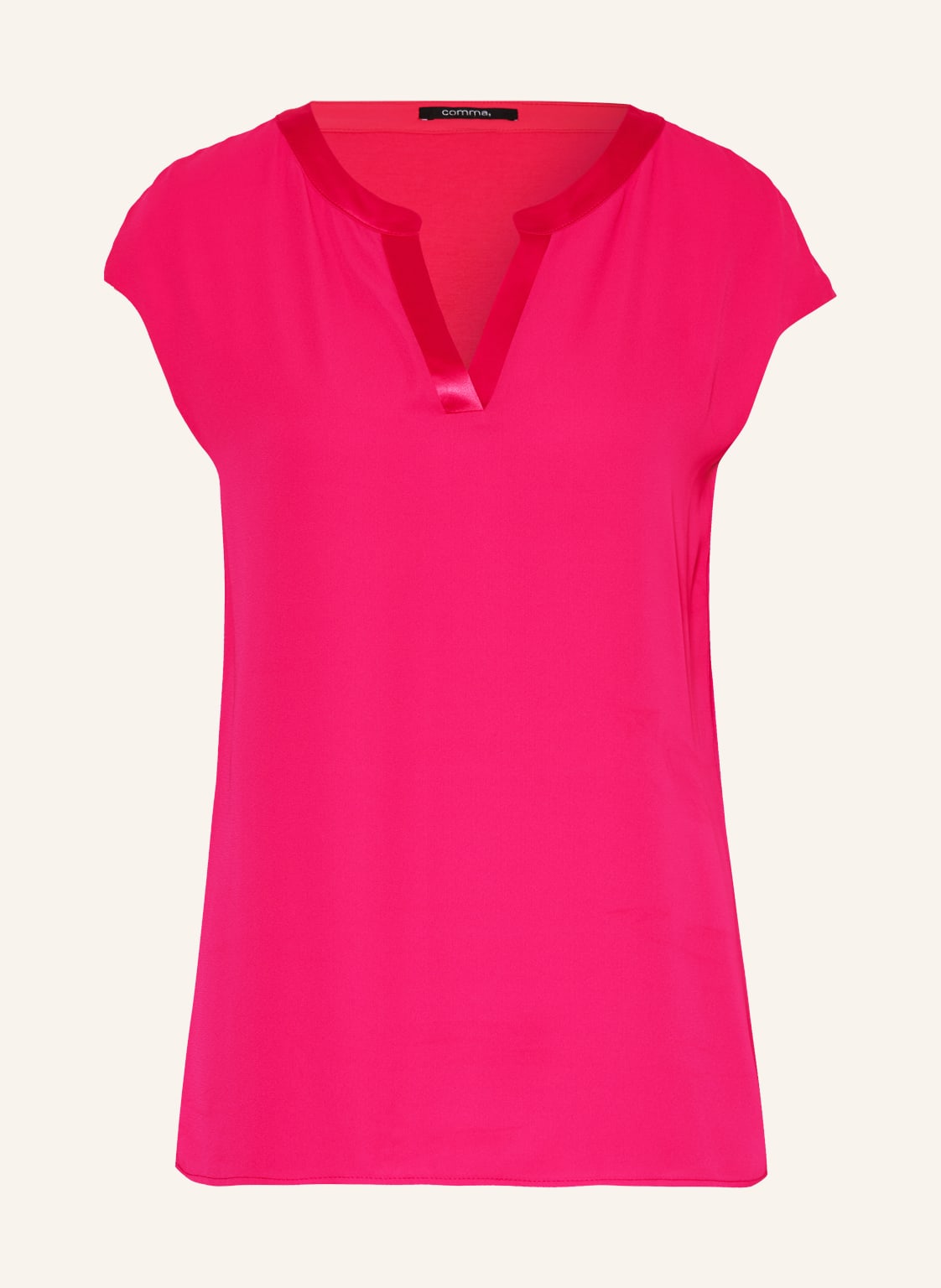 Image of Comma Blusenshirt Mit Materialmix pink