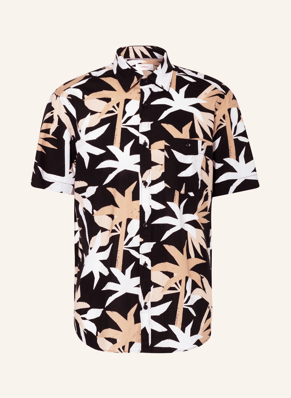 Image of S.Oliver Red Kurzarm-Hemd Regular Fit grau