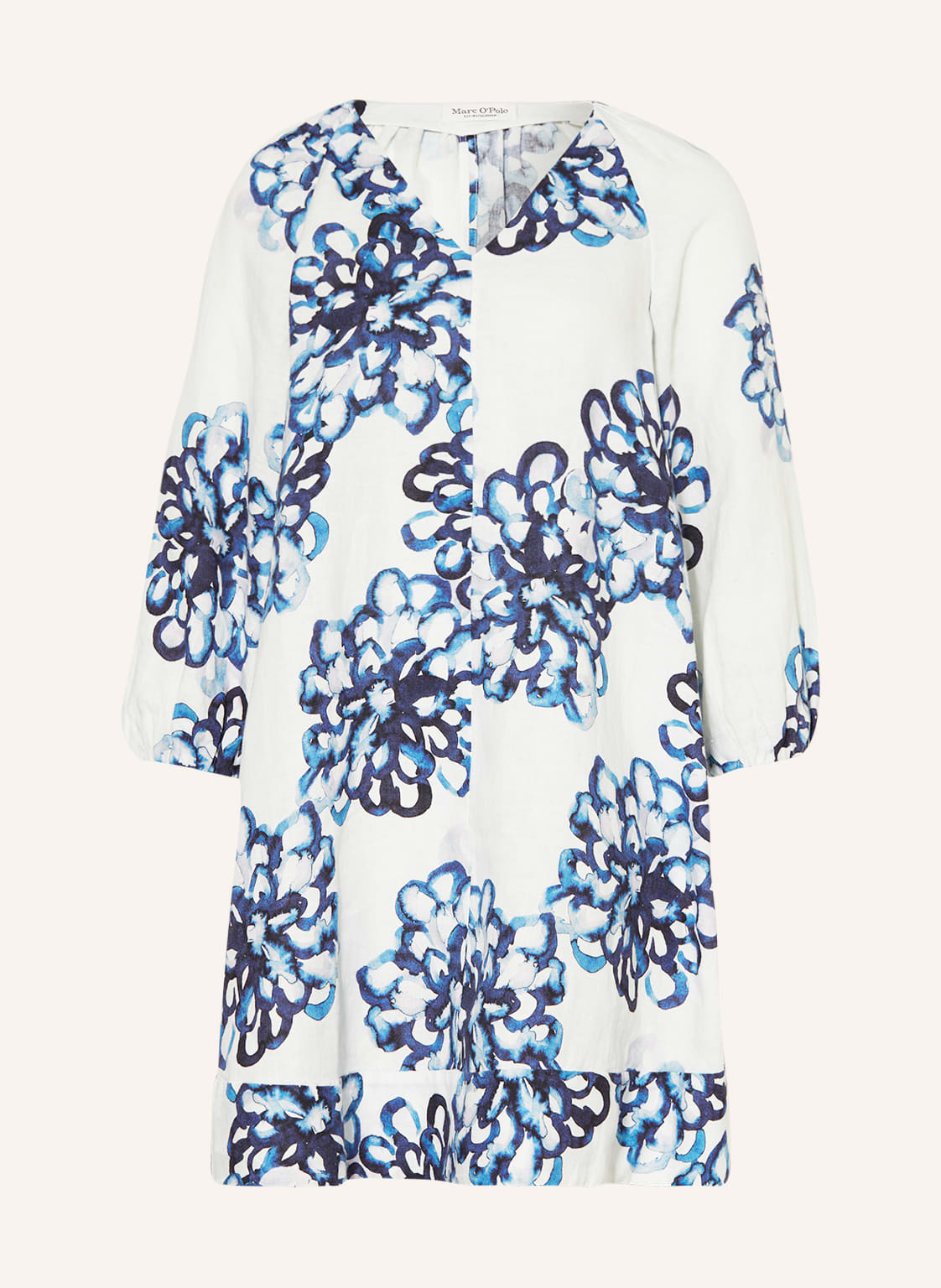 Image of Marc O'polo Leinenkleid Mit 3/4-Arm weiss