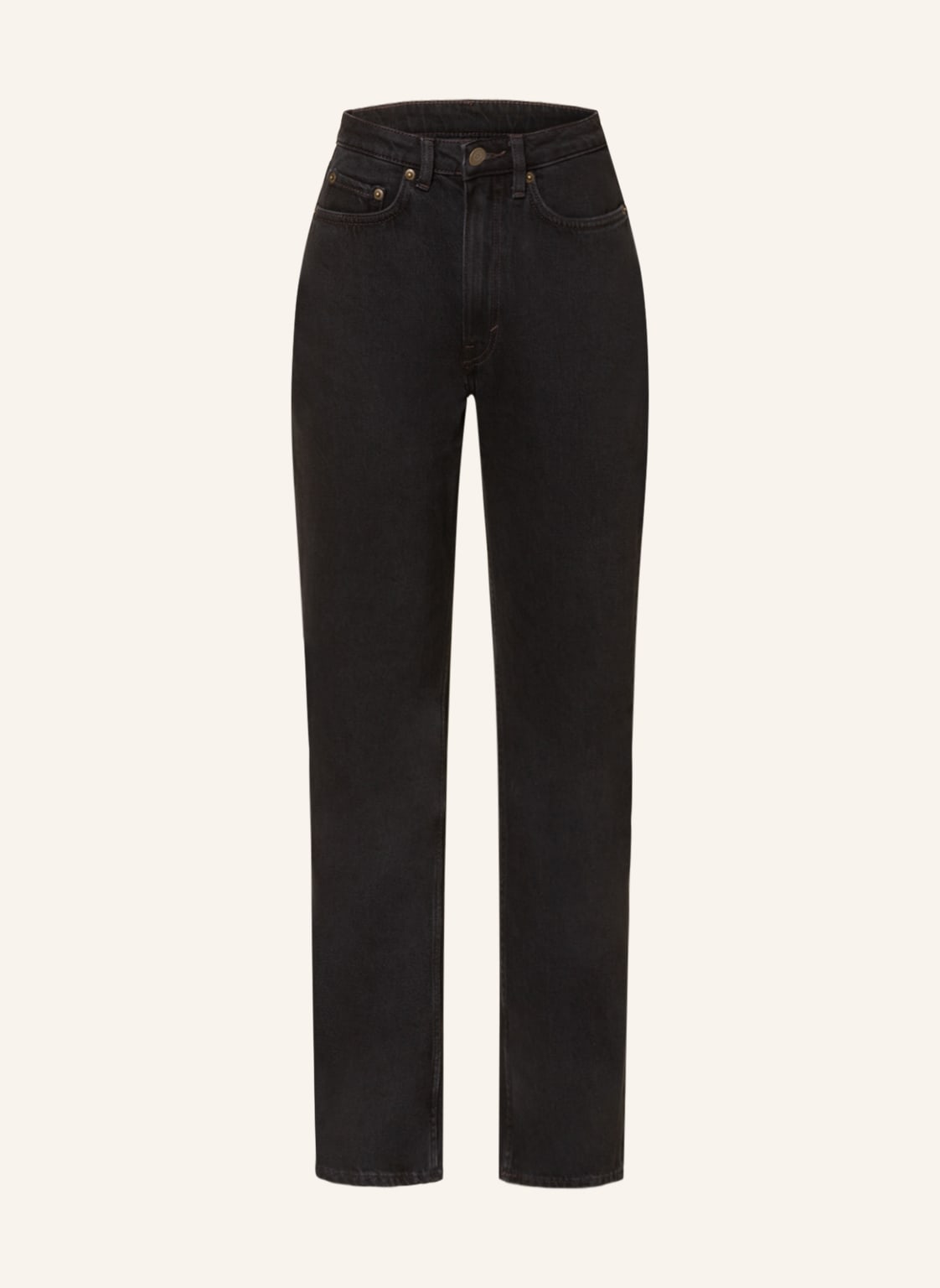 Image of Weekday Straight Jeans Resolute Rigid schwarz