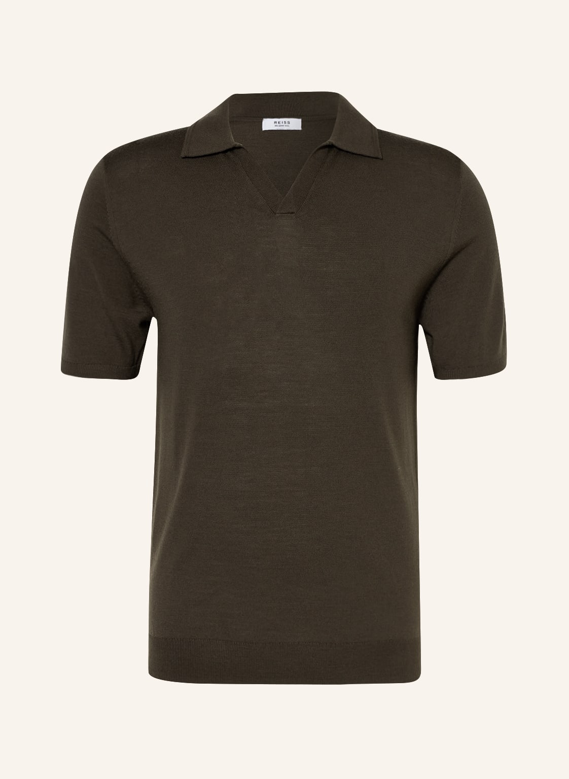 Image of Reiss Strick-Poloshirt Duchie Aus Merinowolle gruen