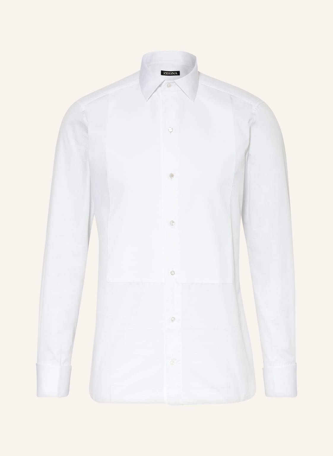 Image of Zegna Smoking-Hemd Regular Fit Mit Umschlagmanschette weiss