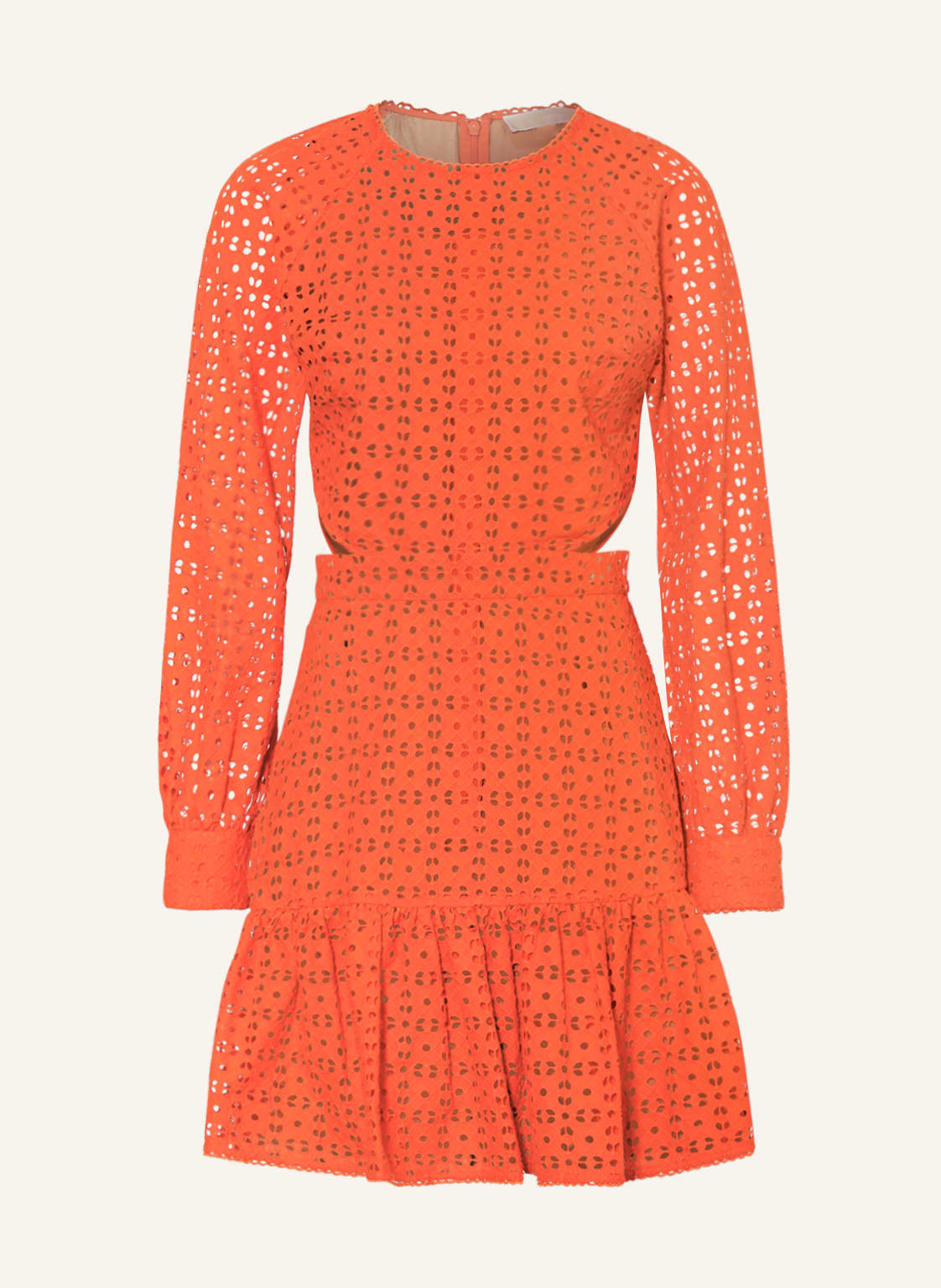 Image of Michael Kors Kleid Aus Lochspitze orange
