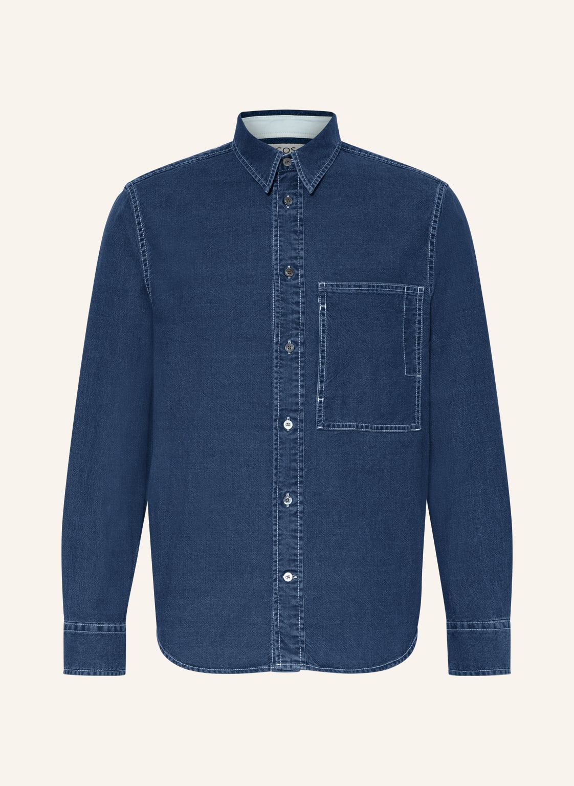 Image of Cos Jeanshemd Relaxed Fit blau