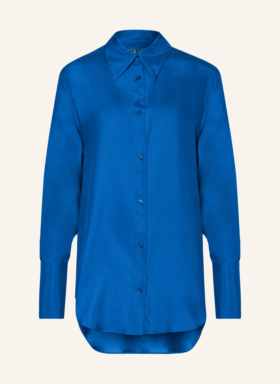 Image of gauge81 Hemdbluse Okayi Aus Seide blau