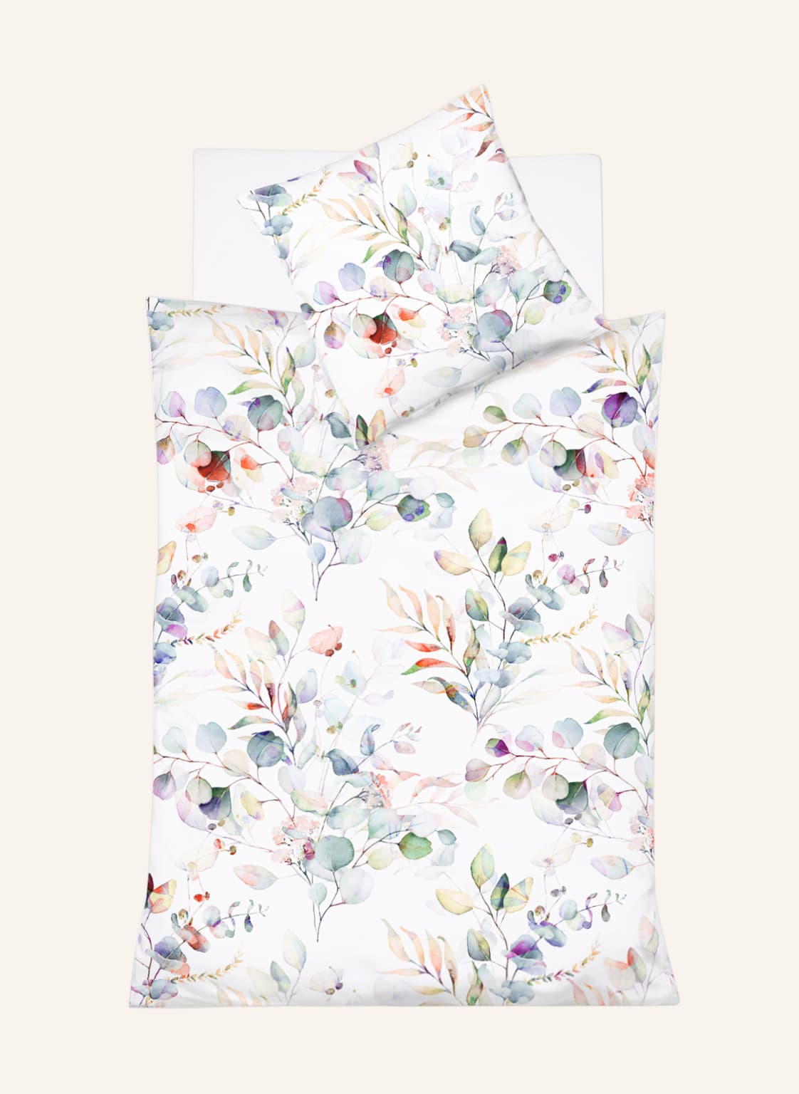 Image of Fleuresse Bettwäsche Provence Cassis Mit Leinen weiss