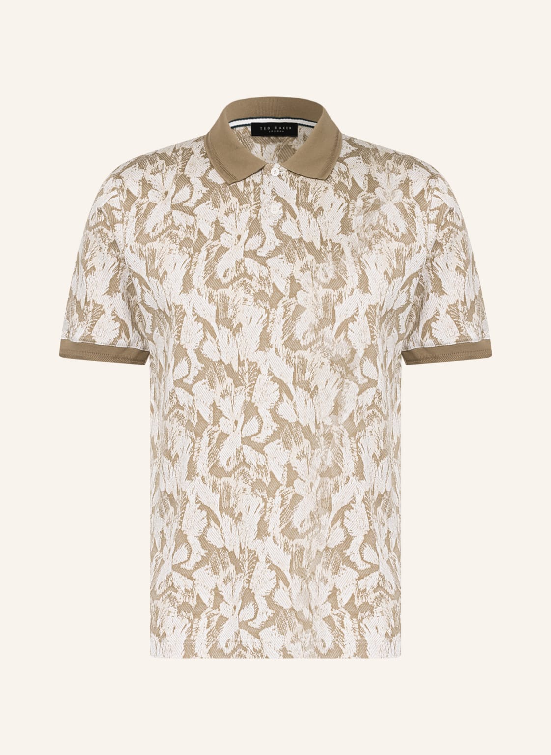 Image of Ted Baker Strick-Poloshirt Plasta Regular Fit grau