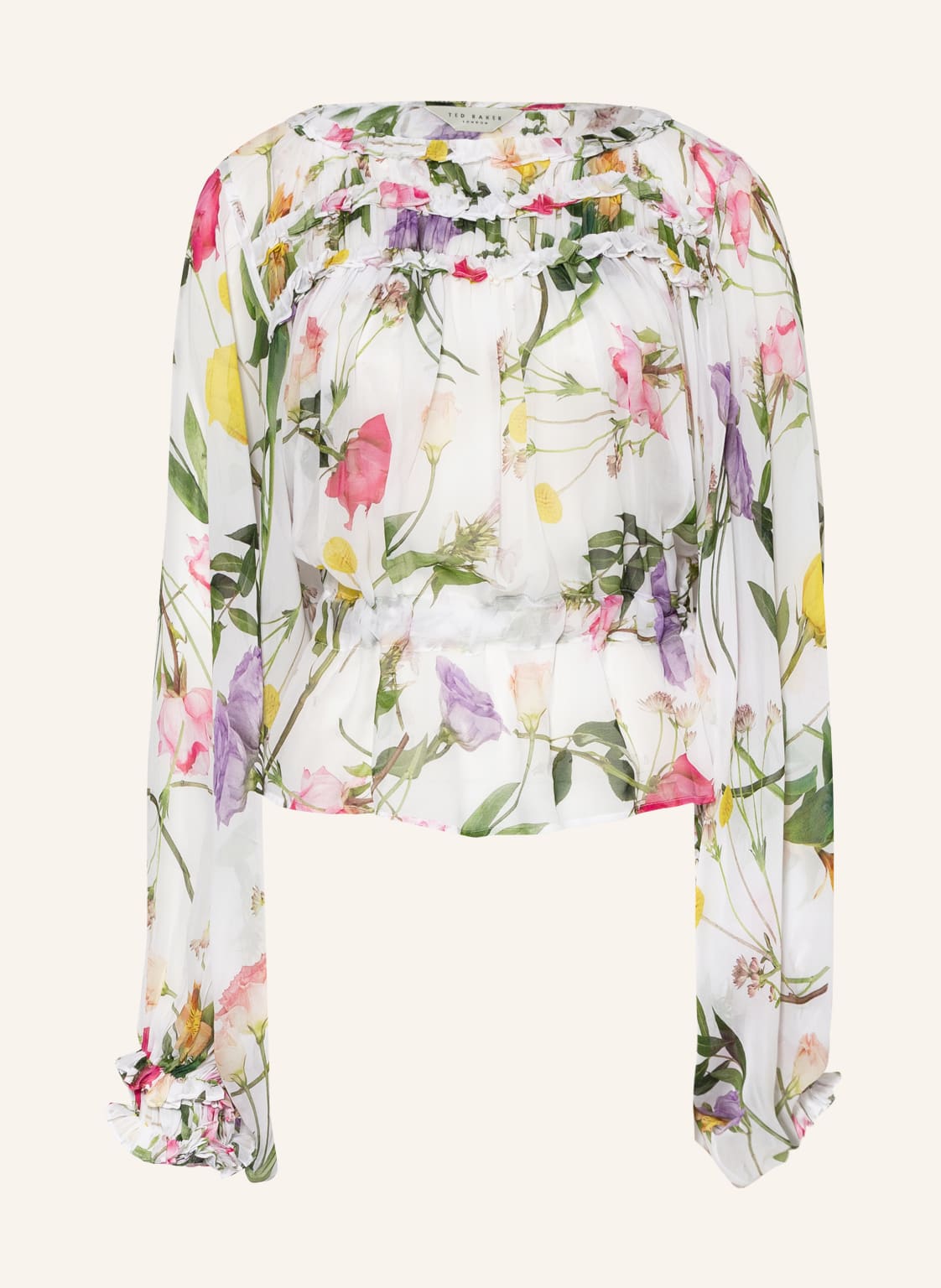Image of Ted Baker Bluse Hewette Mit Rüschen weiss