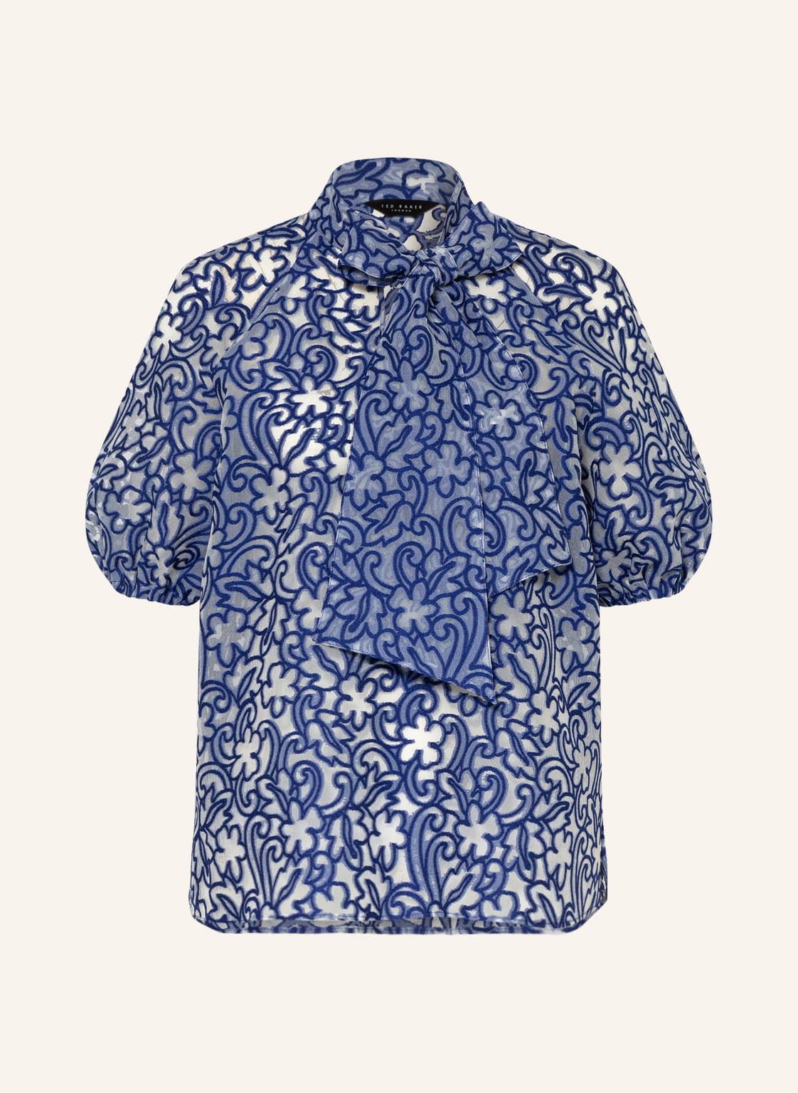 Image of Ted Baker Schluppenbluse Melodiy Aus Jacquard blau