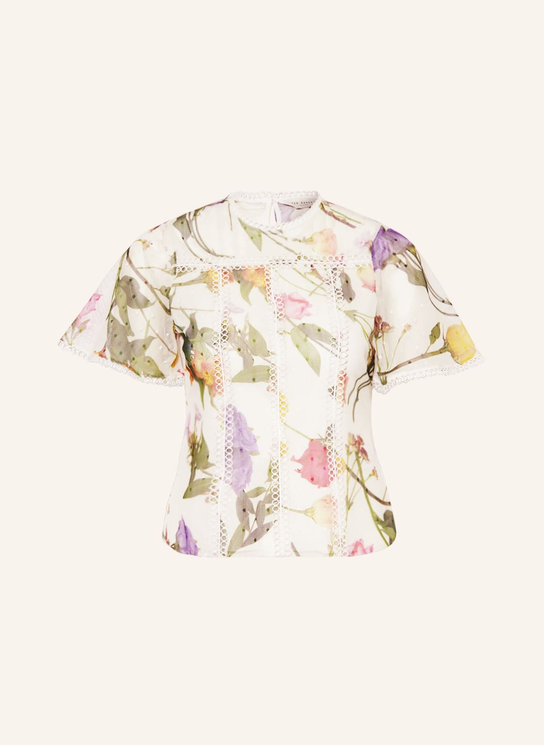 Image of Ted Baker Blusenshirt Arelln Aus Mesh weiss