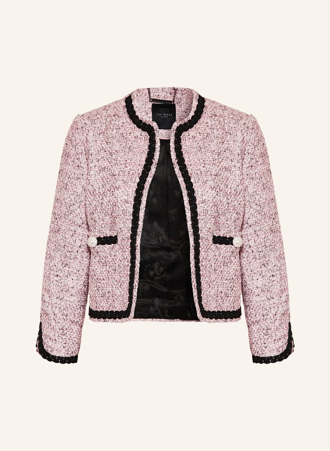 Image of Ted Baker Kastenjacke Estiia Aus Tweed Mit Glitzergarn rosa