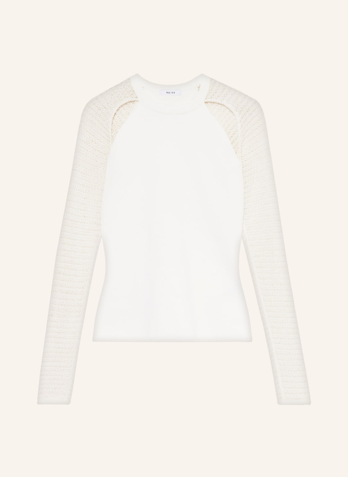 Image of Reiss Pullover Maria-Sheer Mit Cut-Outs weiss