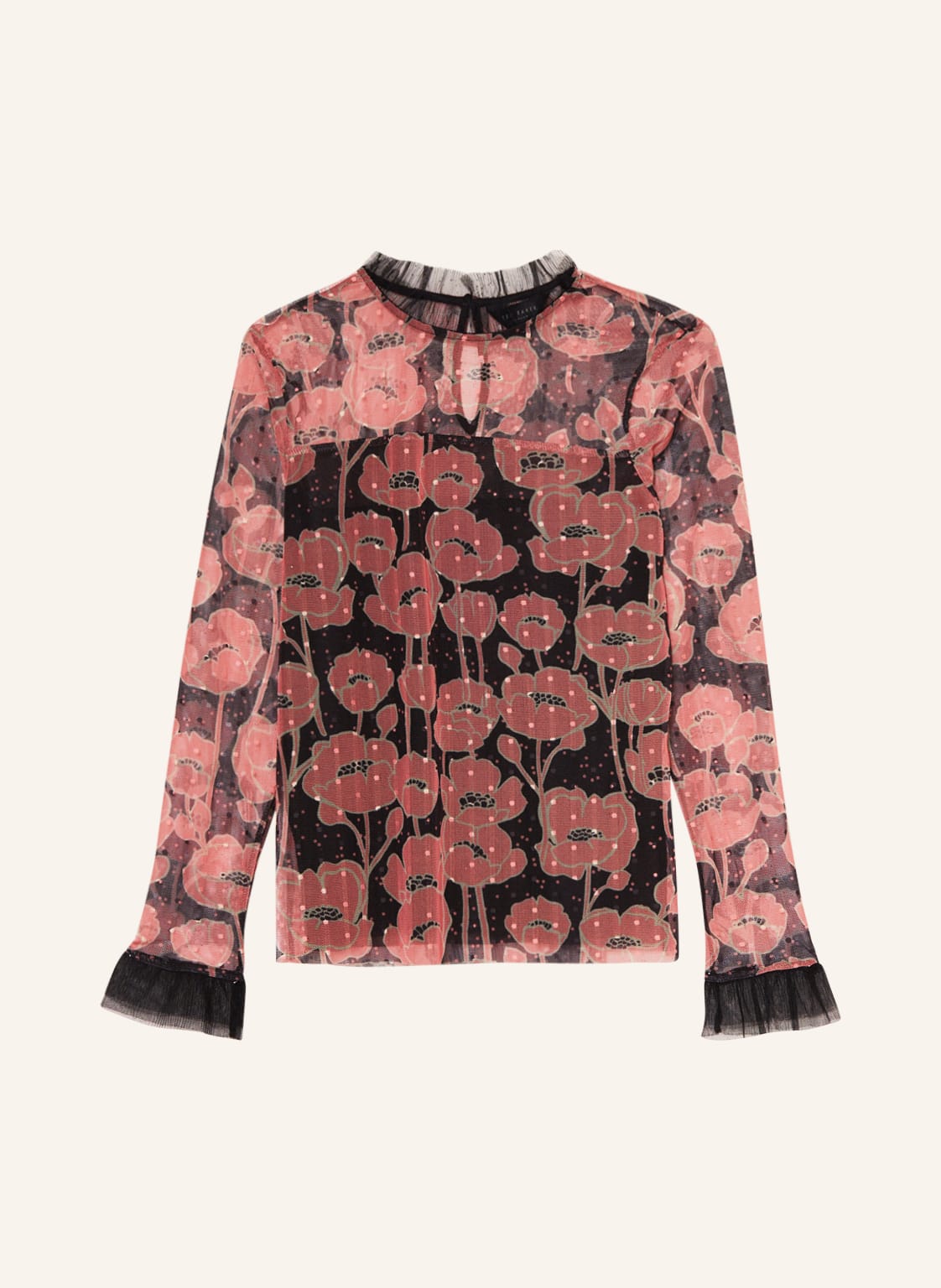 Image of Ted Baker Blusenshirt Maggann Mit Rüschen schwarz