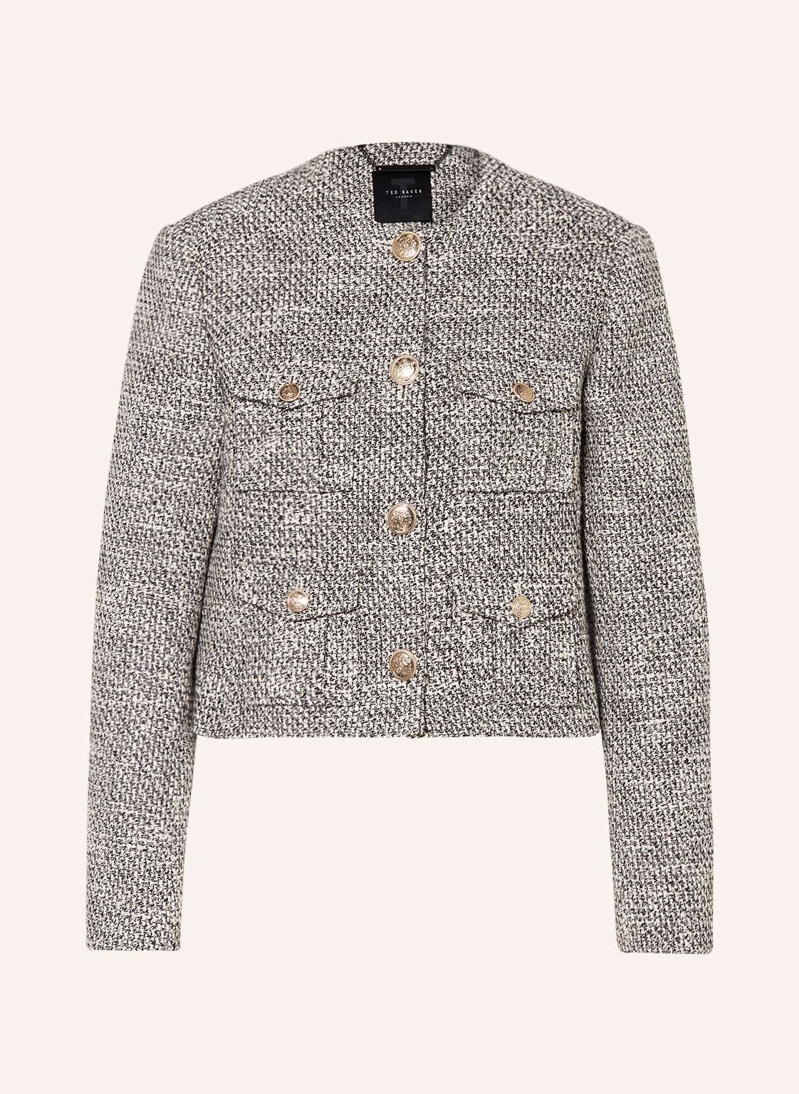 Image of Ted Baker Tweed-Jacke Faraae schwarz