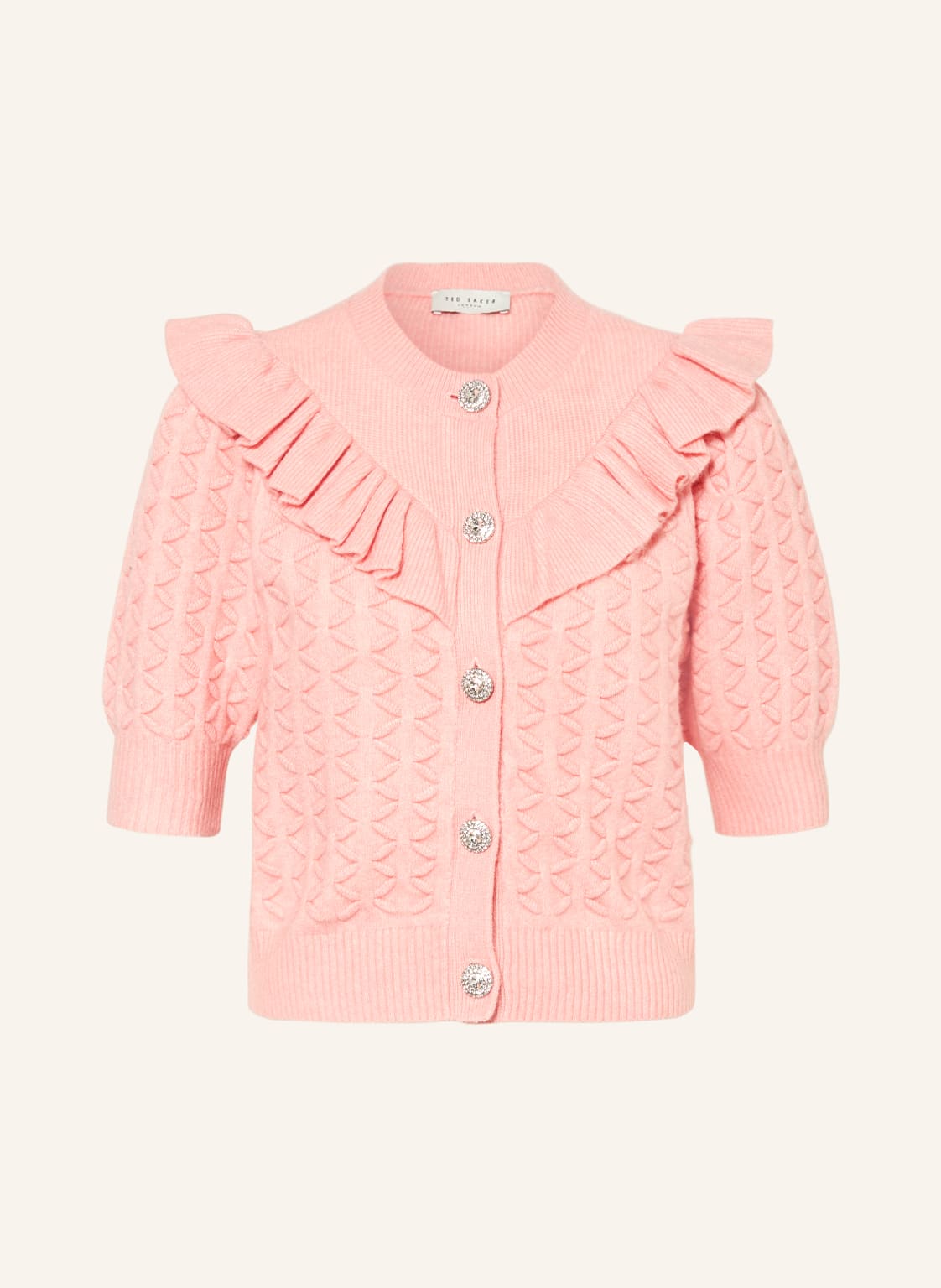 Image of Ted Baker Strickjacke Haniha Mit Volants pink
