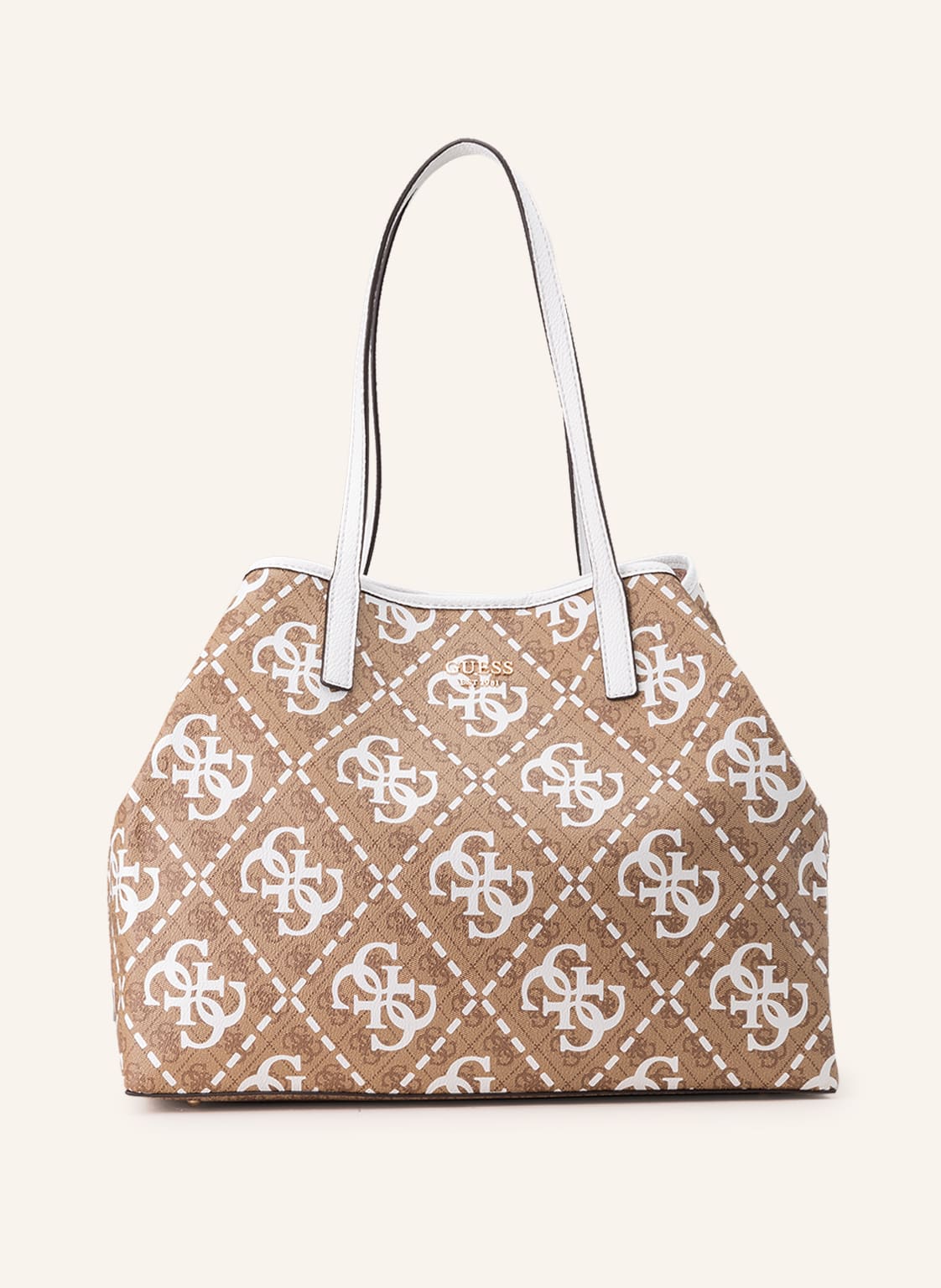 Image of Guess Shopper Vikky Mit Pouch beige