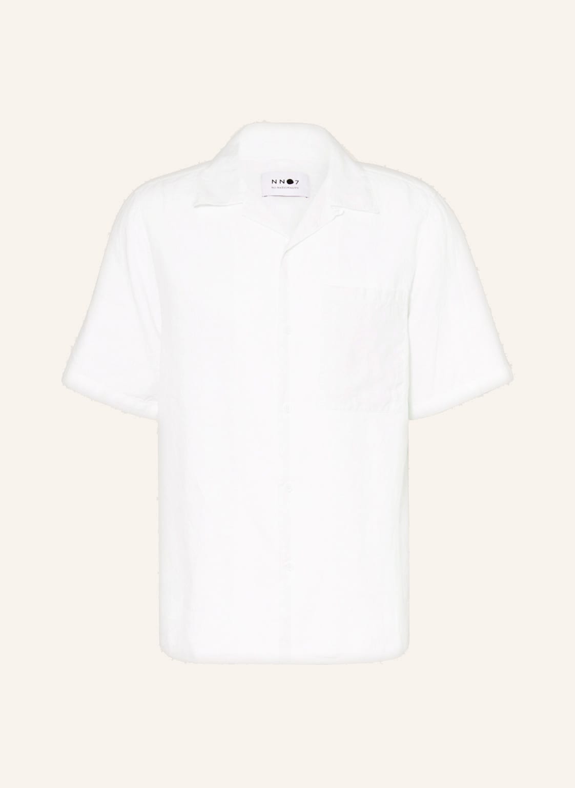 Image of nn07 Resorthemd Julio Comfort Fit Aus Leinen weiss